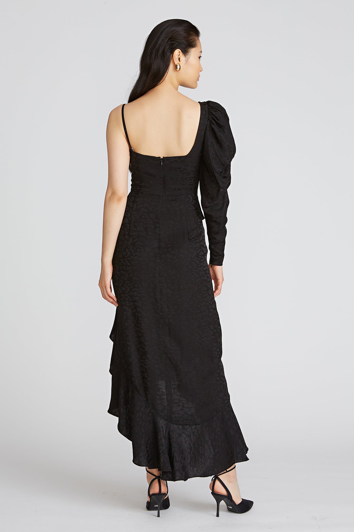 Amur - Pasqualena One Shoulder Dress - Black Black / 14 Amur - Pasqualena One Shoulder Dress - Black Black / 14