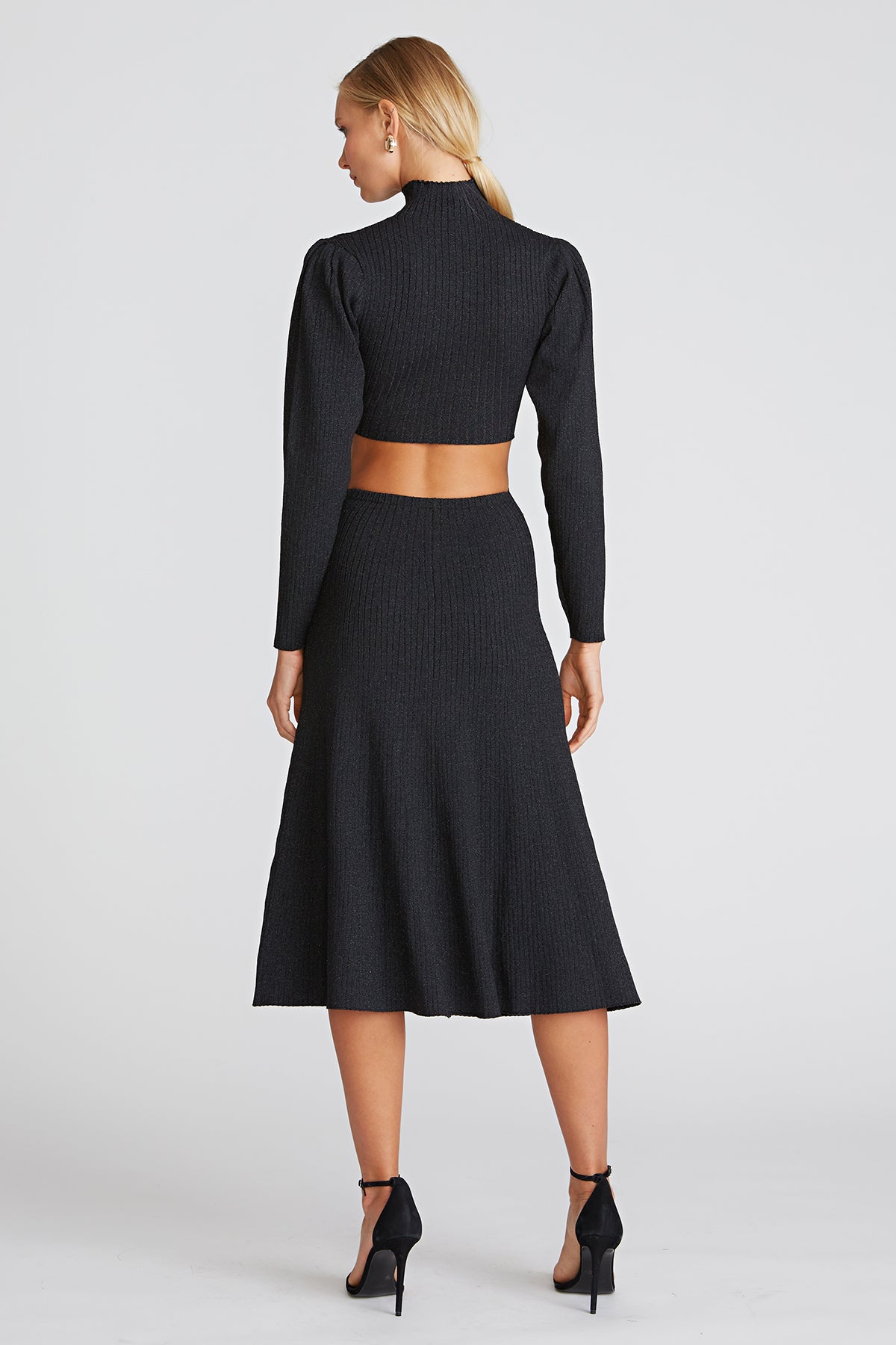 knit twist dress SIMKHAI Christina Knit Twist-Front Midi Dress