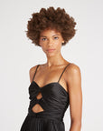 Afra Pleated Cuout Dress