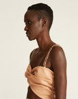 Amari Faux Leather Crop Top