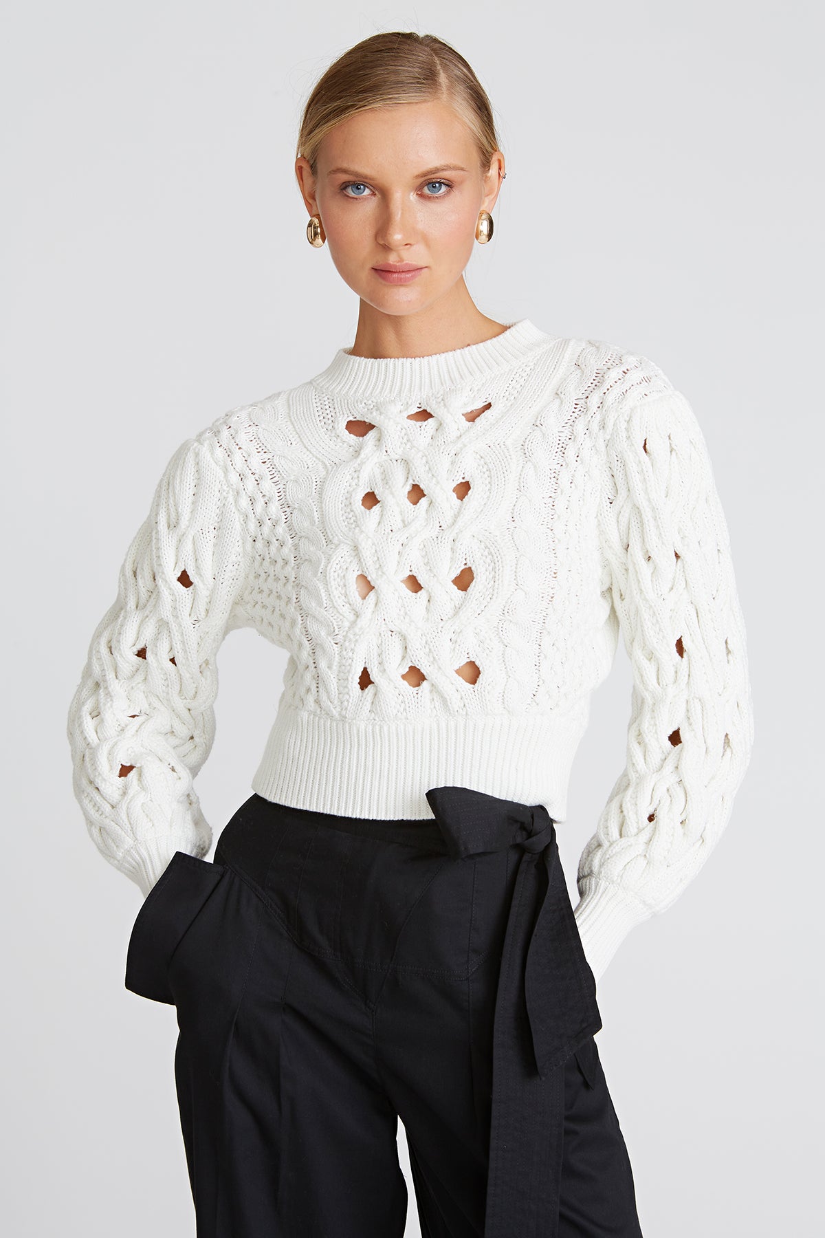 Cynthia Cable Crochet Sweater