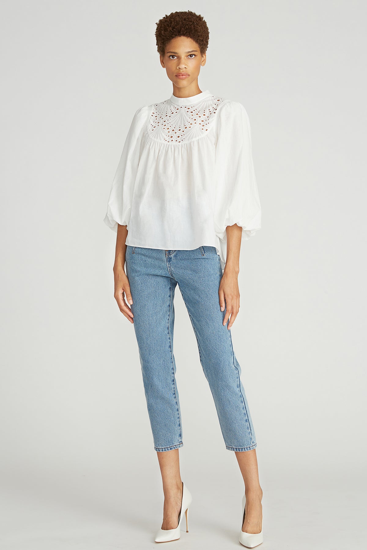 Miya Lace Combo Blouse
