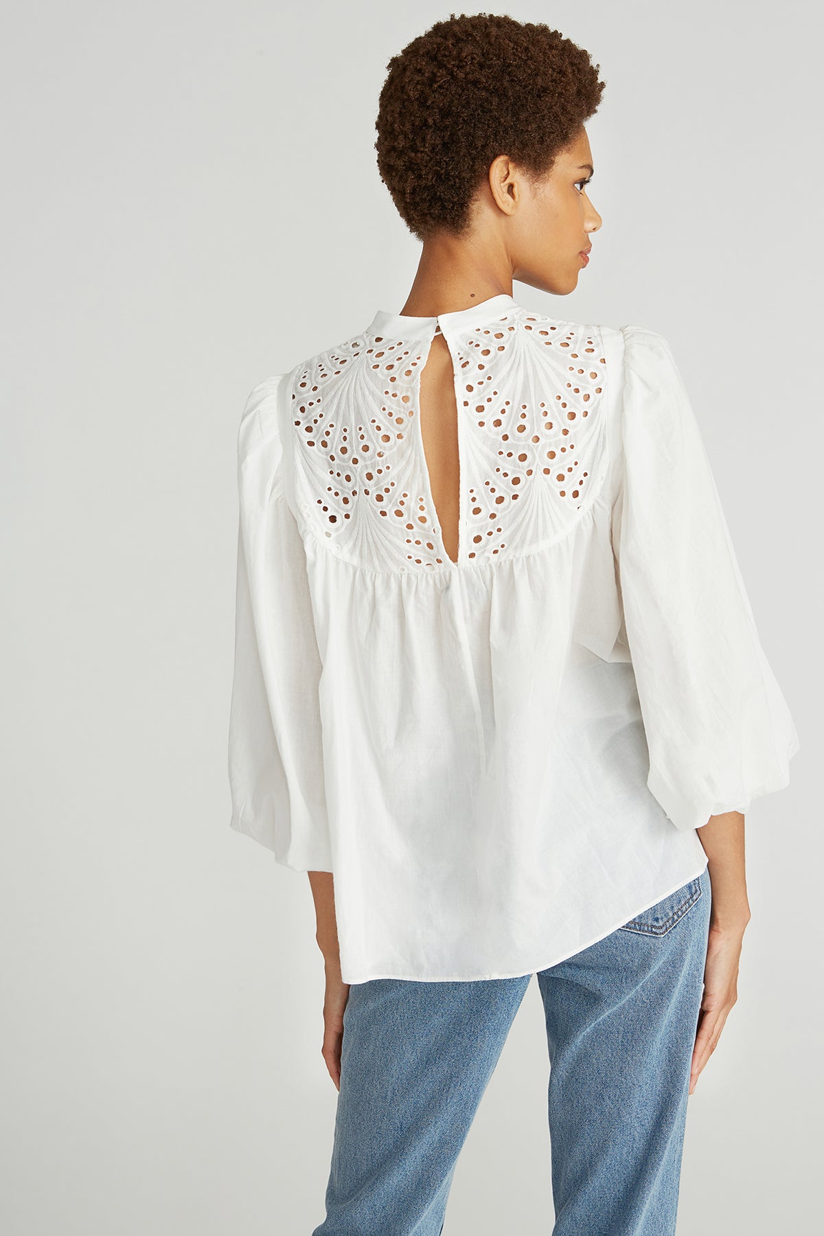 Miya Lace Combo Blouse