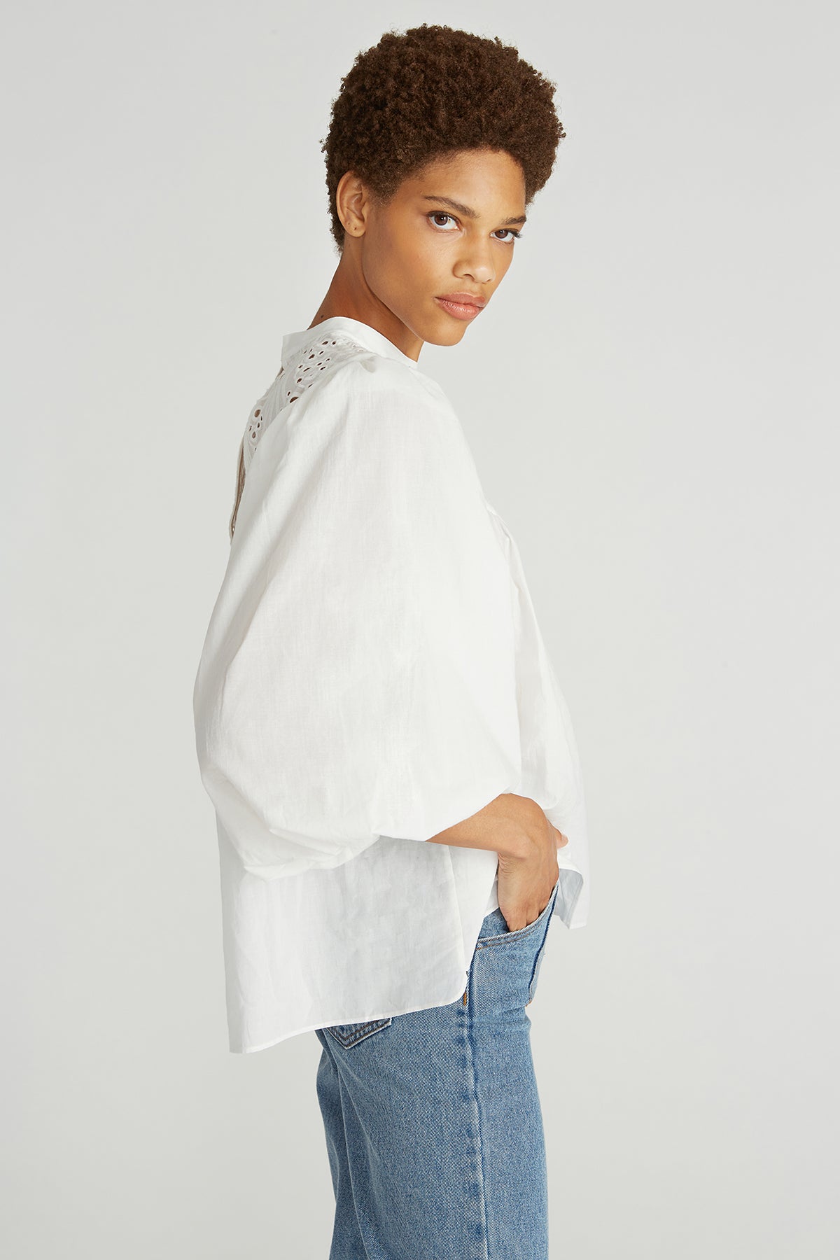 Miya Lace Combo Blouse