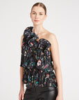 Isador Assymetrical Ruffle Top