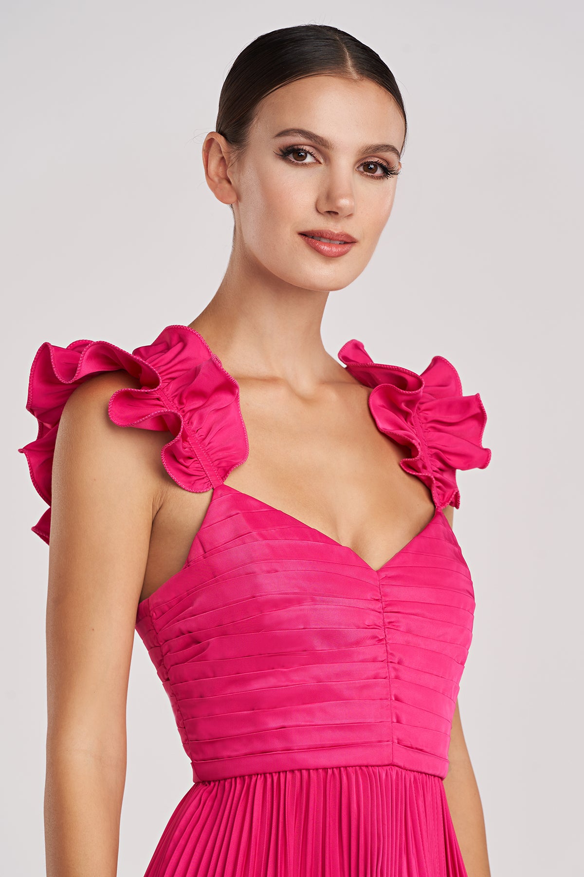 Bright Ruffle Mini Dresses Kitty Ruffle Strap Mini Dress – AMUR