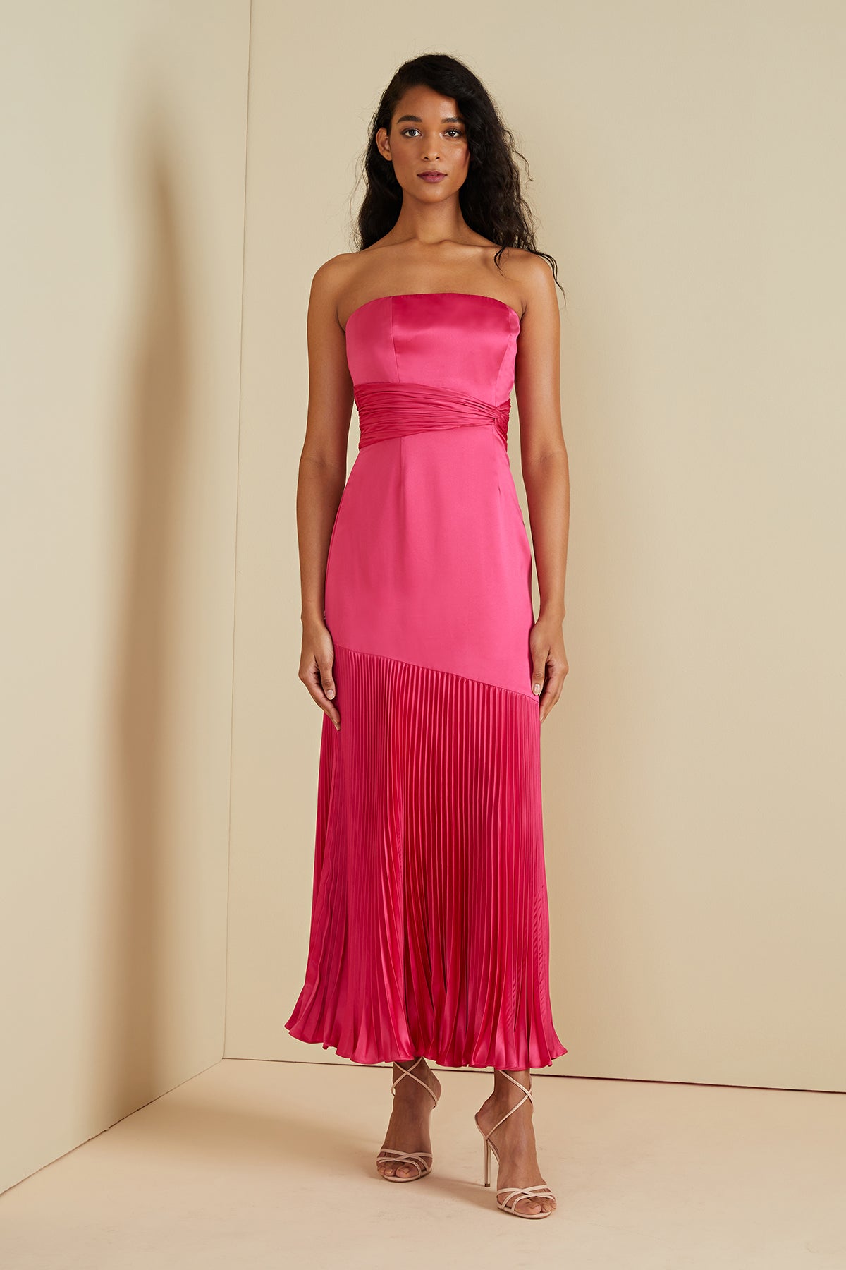 Milly Pleated Midi Dress – AMUR