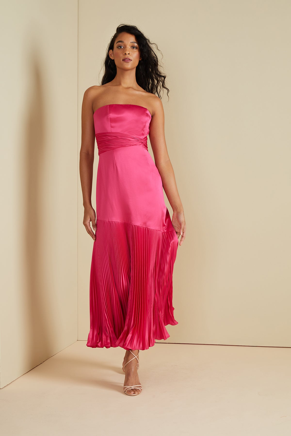 Milly Pleated Midi Dress AMUR Milly Pleated Midi Dress AMUR