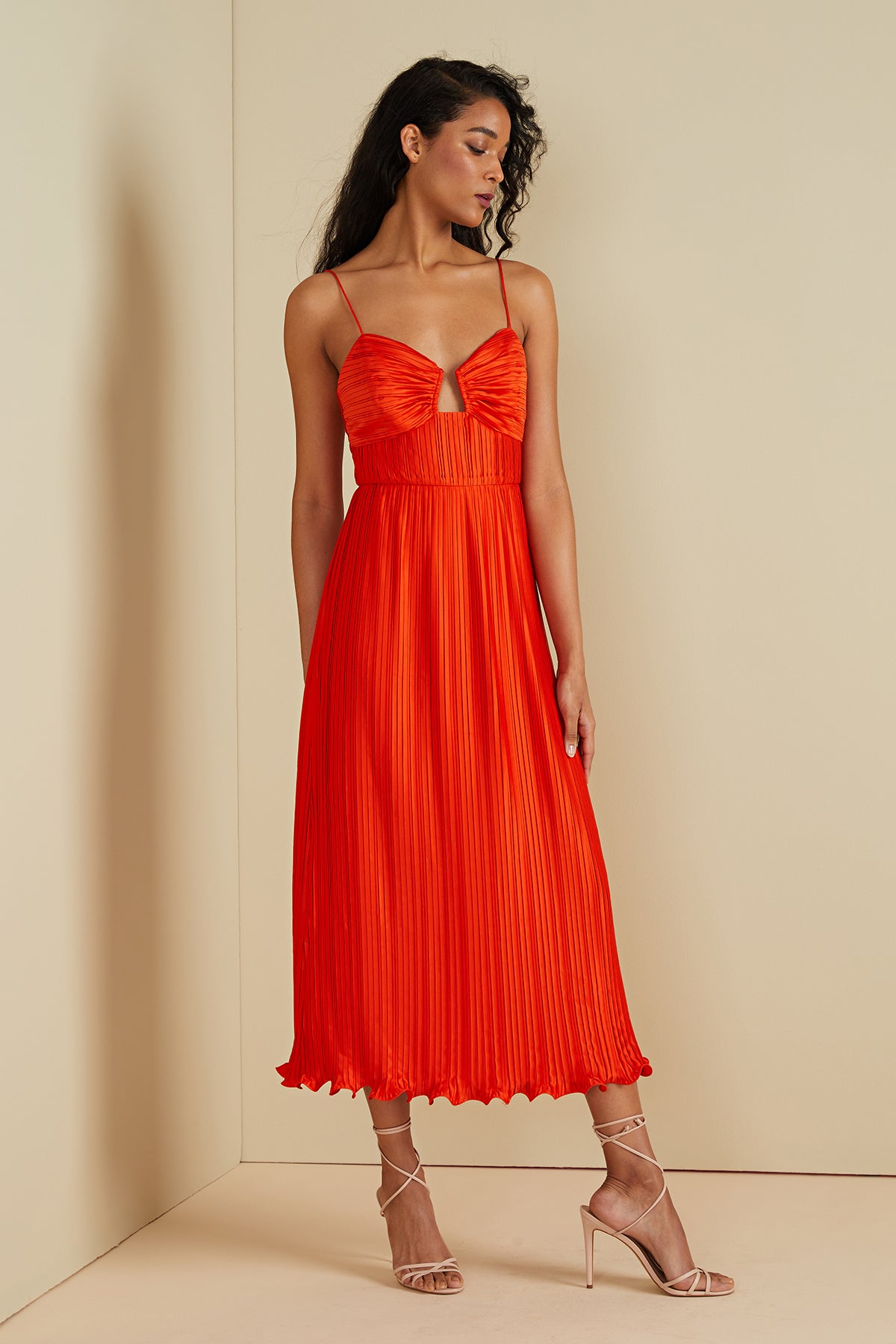 Dannie Pleated Midi Dress