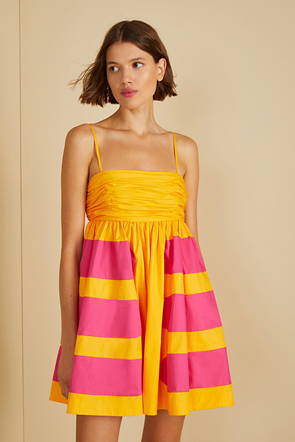 Colorblock Yellow Aslin Colorblock Dress – AMUR