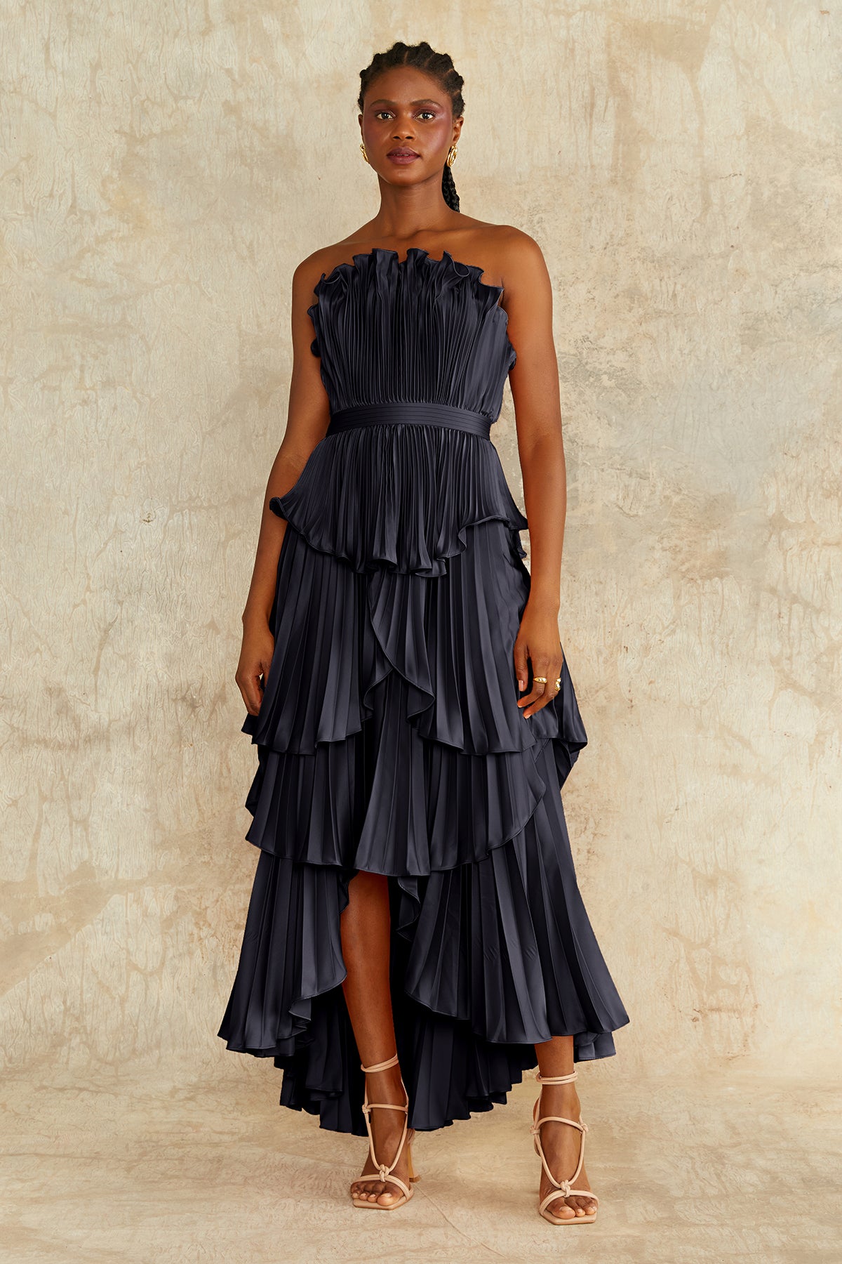amur janey midi dress blue Janey Gown by AMUR
