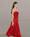 Cherry Drop Waist Midi