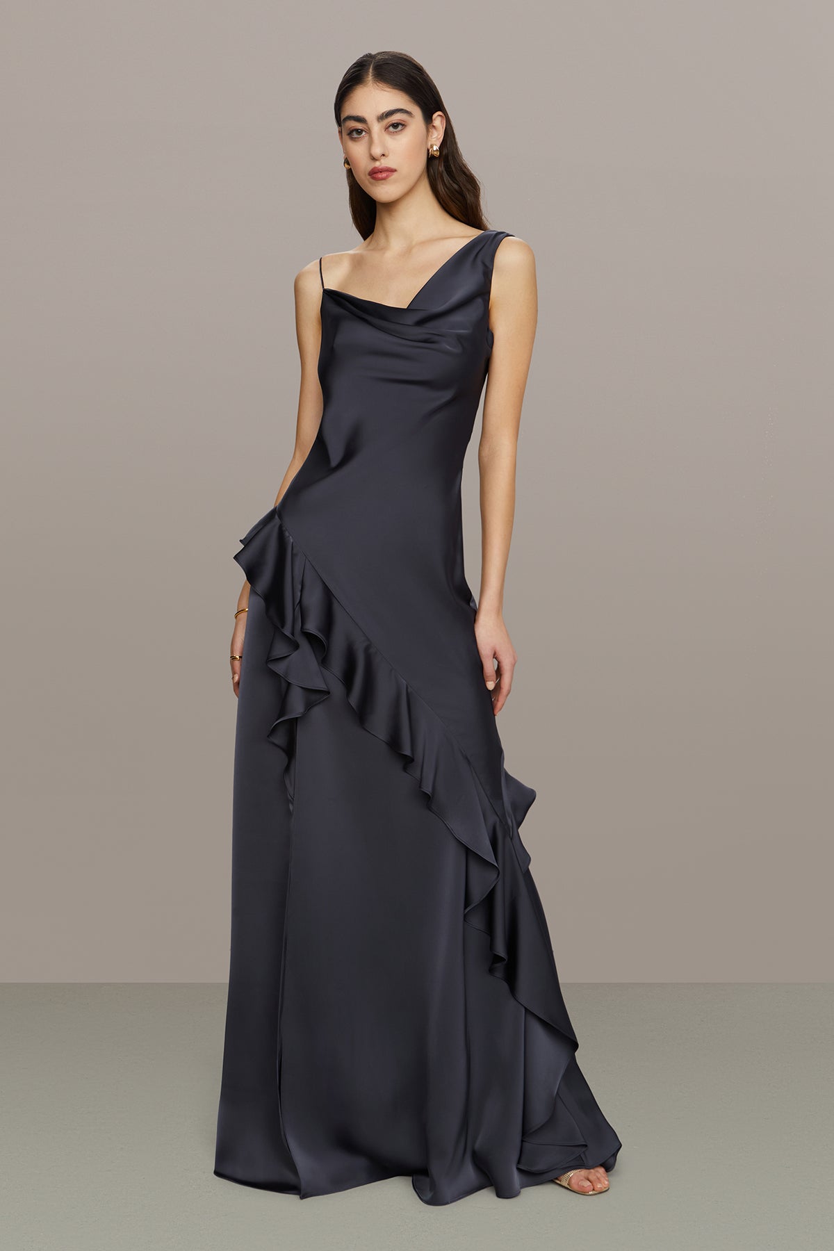 Juliet Charmeuse Cowl Gown