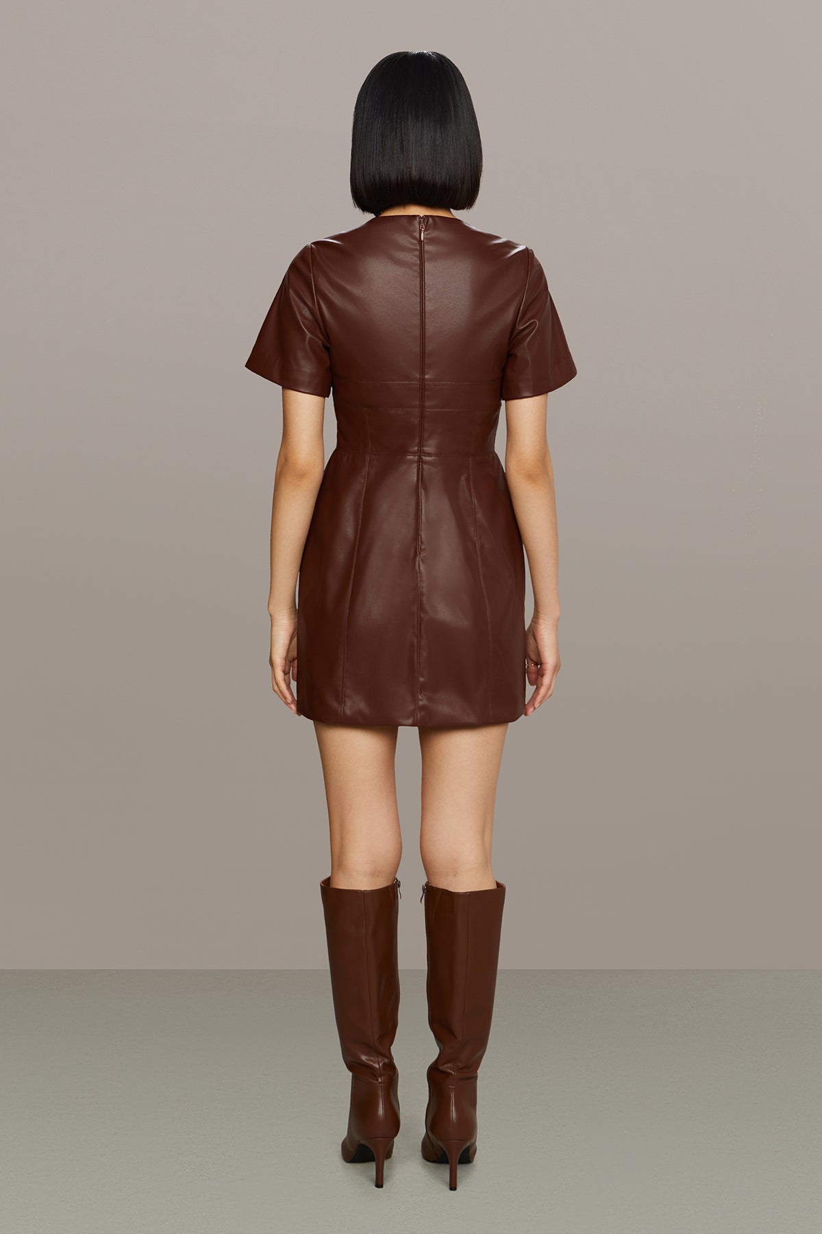 Joey Leather Mini Dress Joey Leather Mini Dress