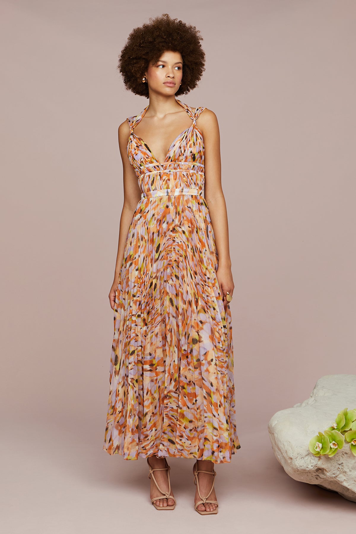 Neve Pleated Chiffon Dress Neve Pleated Chiffon Dress