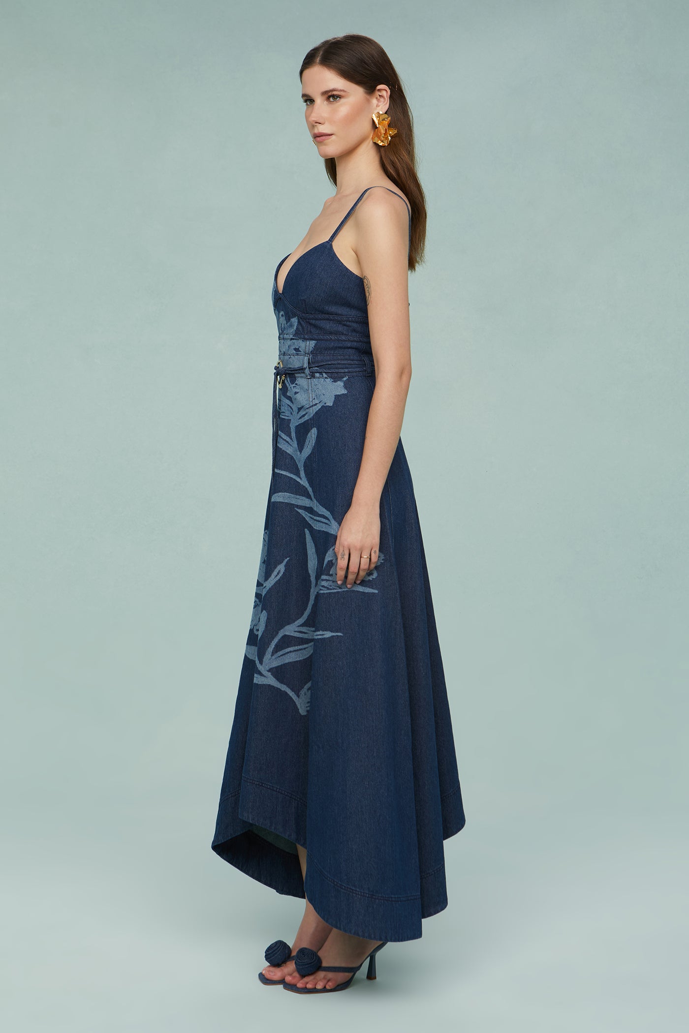 dana denim maxi dress Dana Denim Maxi Dress