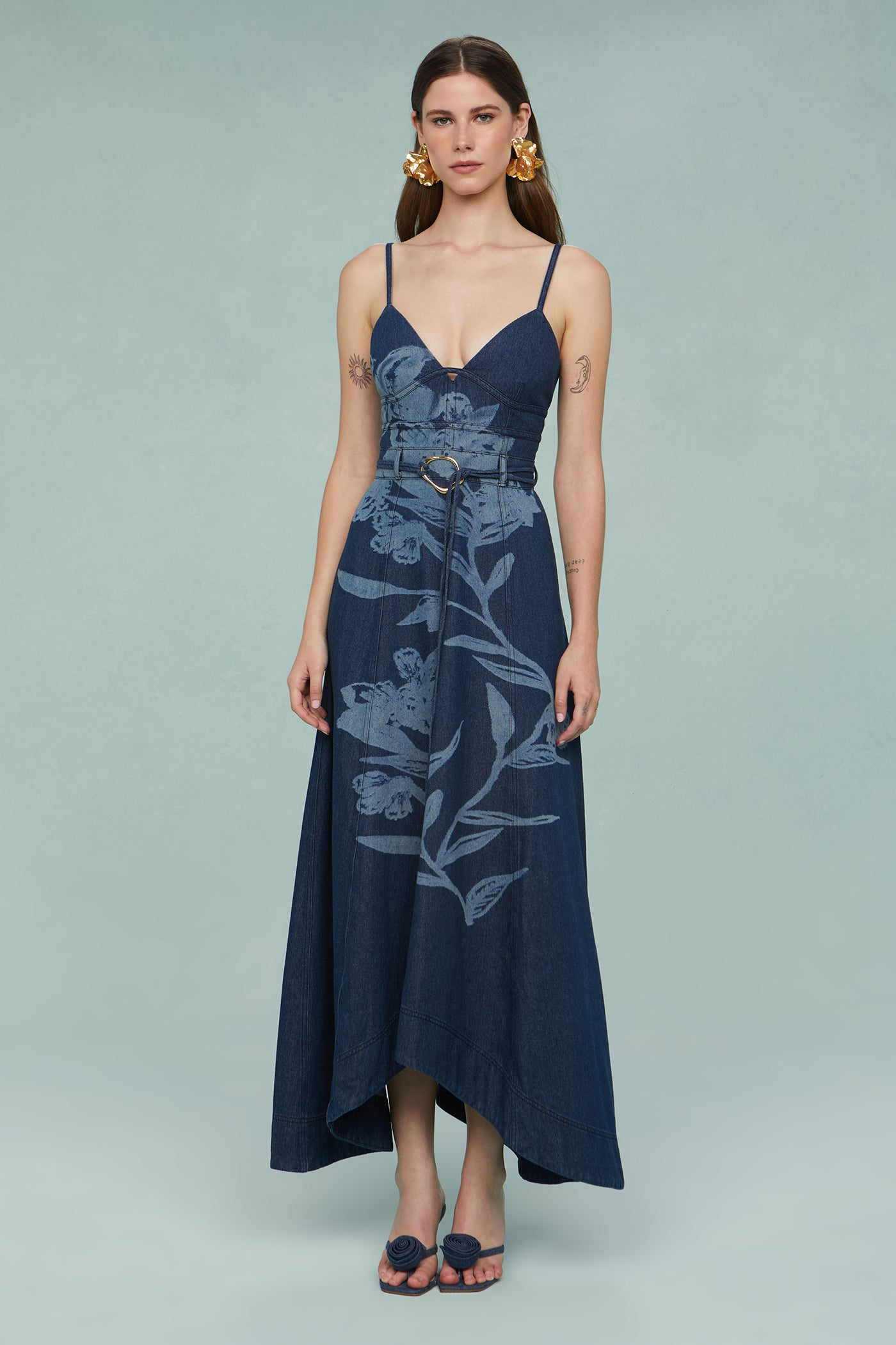 AMUR Dana Denim Midi Dress - Daylily Denim AMUR Dana Denim Midi Dress - Daylily Denim