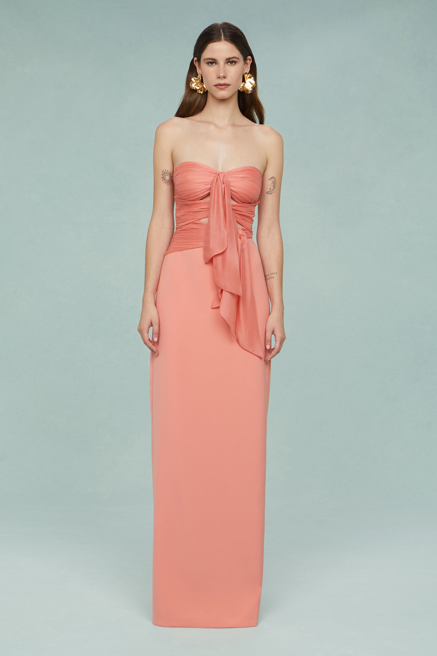 cut out bow dress Women's Lemon Twill Cut Out Bow Shift Dress