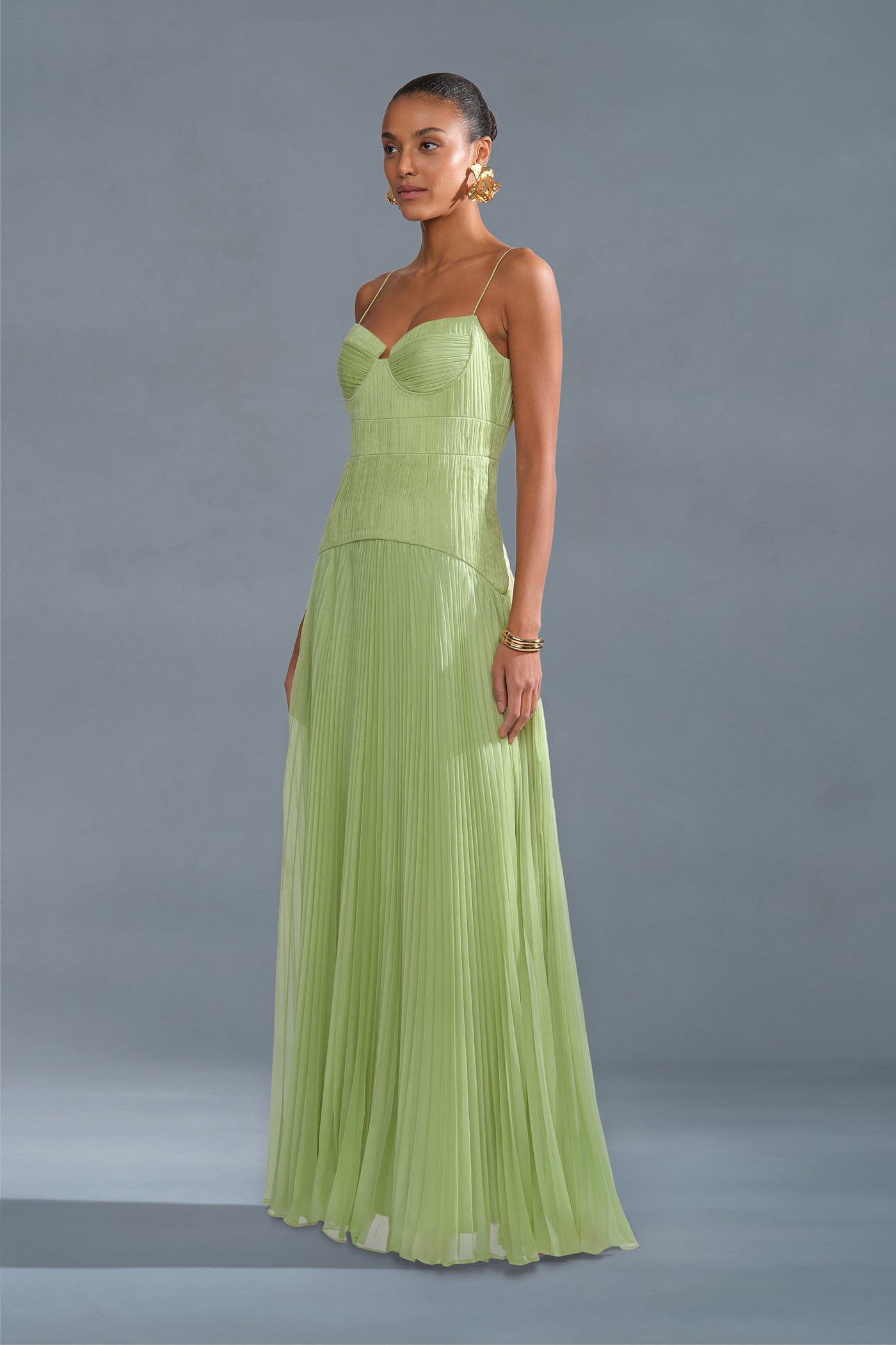 Saylor Pleated Gown