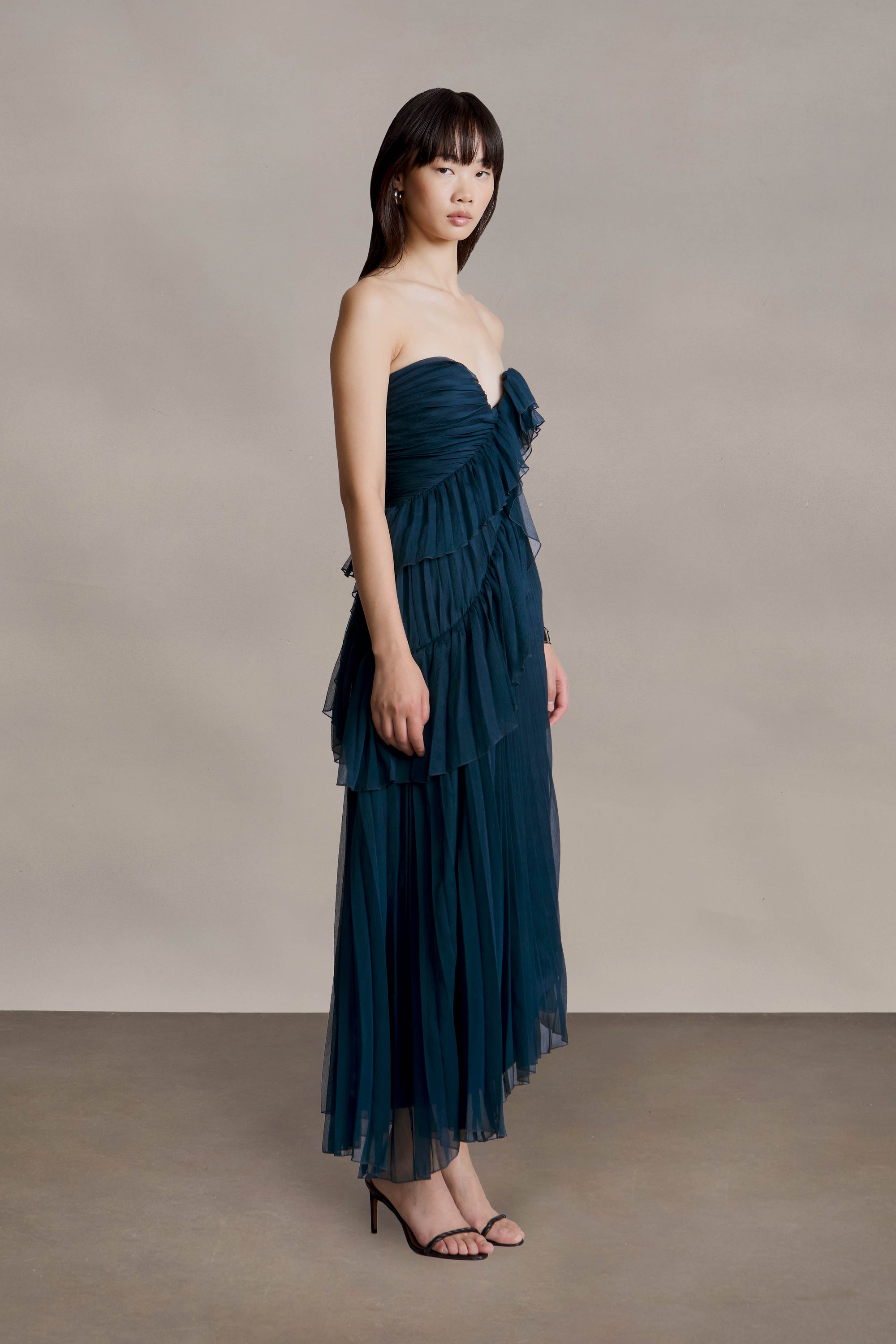 Caitlyn Strapless Midi Dress