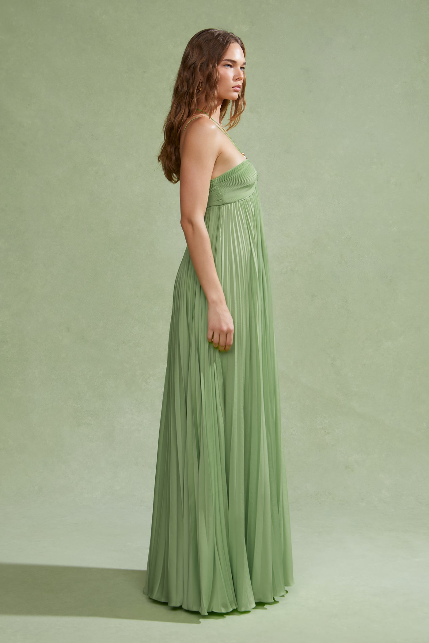 River Pleated Gown