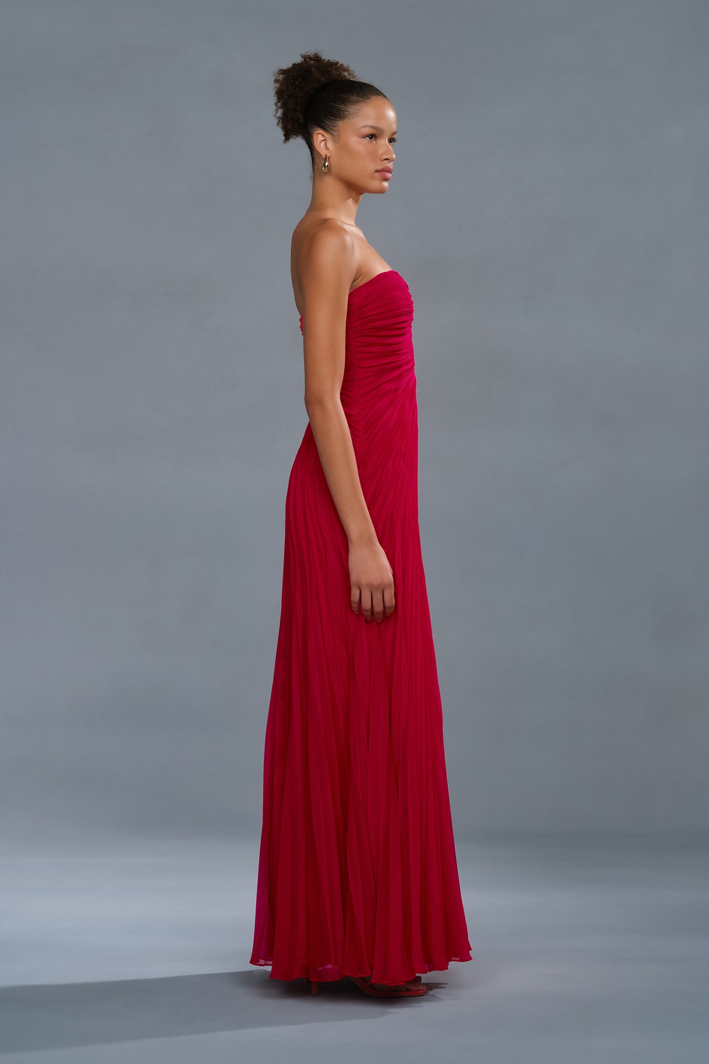 Elea Asymmetrical Pleated Gown