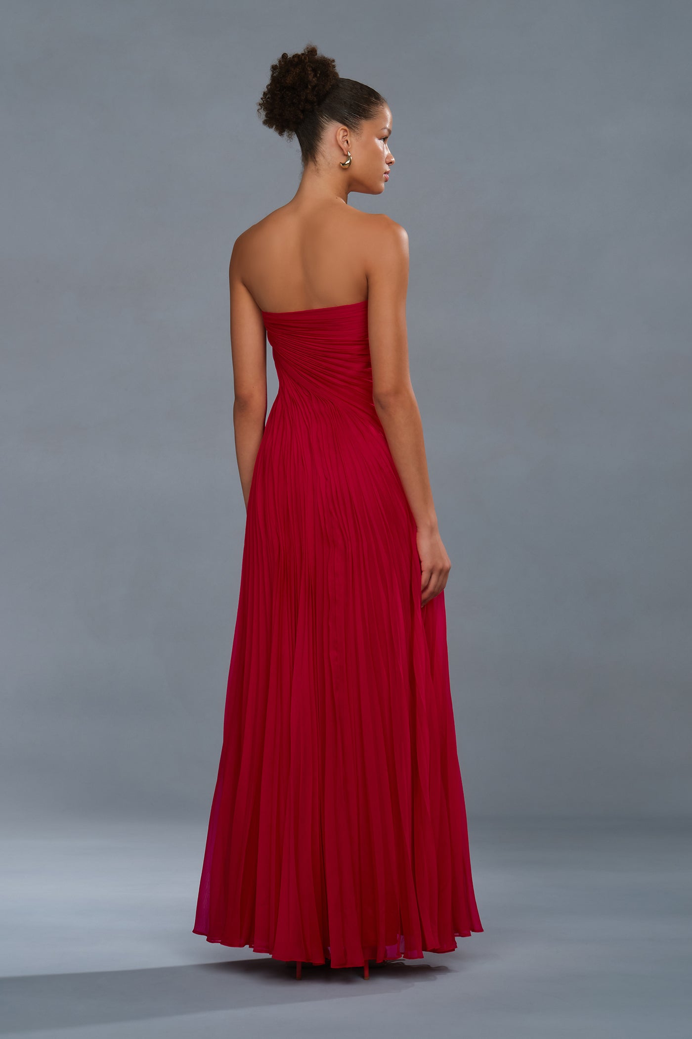 Elea Asymmetrical Pleated Gown