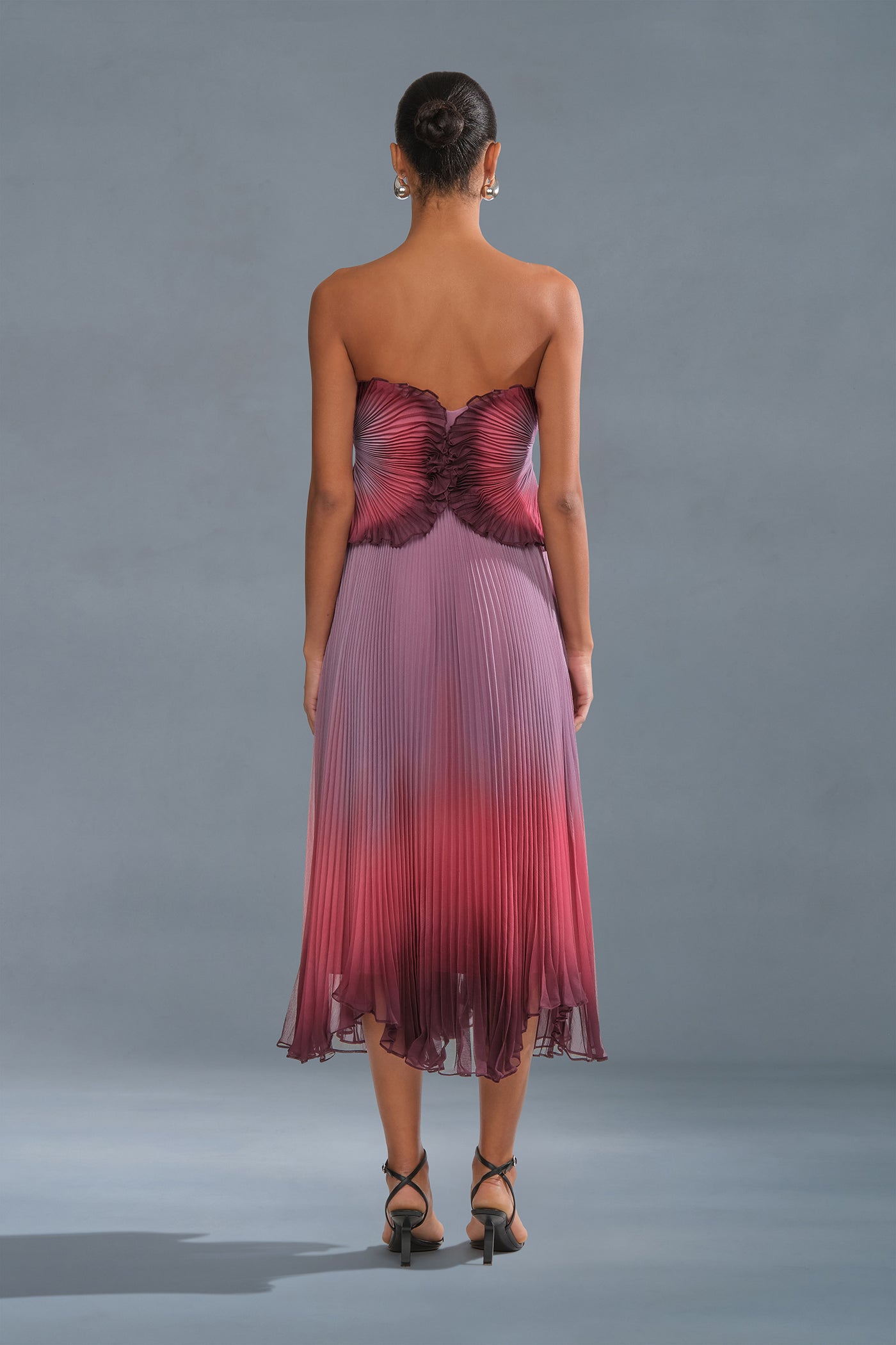 Delyth Strapless Dress Ombre Petal / 0