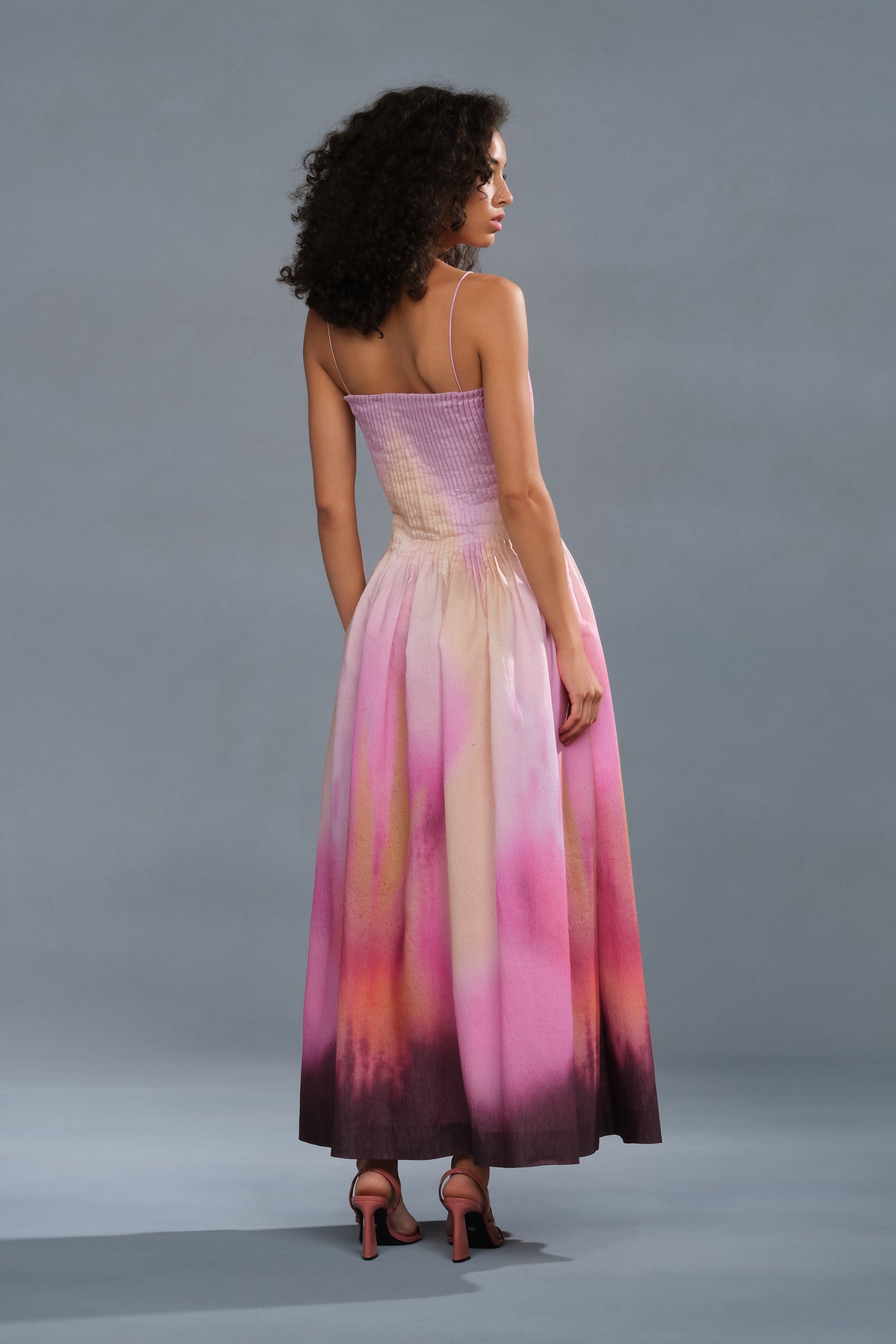 pleated waist dress Grecia Pleated Dress Flora In Focus / 10