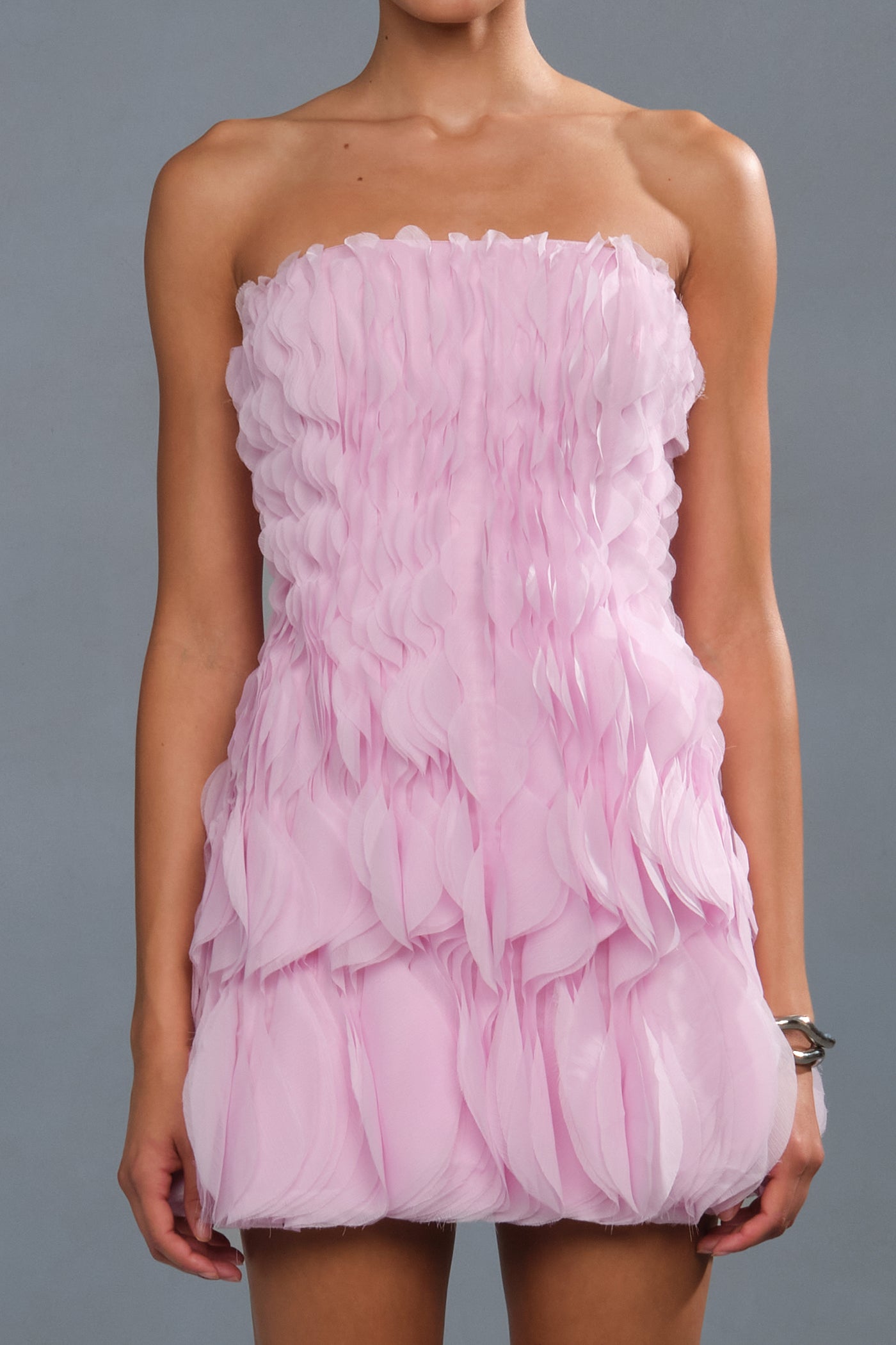 christine ruffle detail mini dress Christine Dress