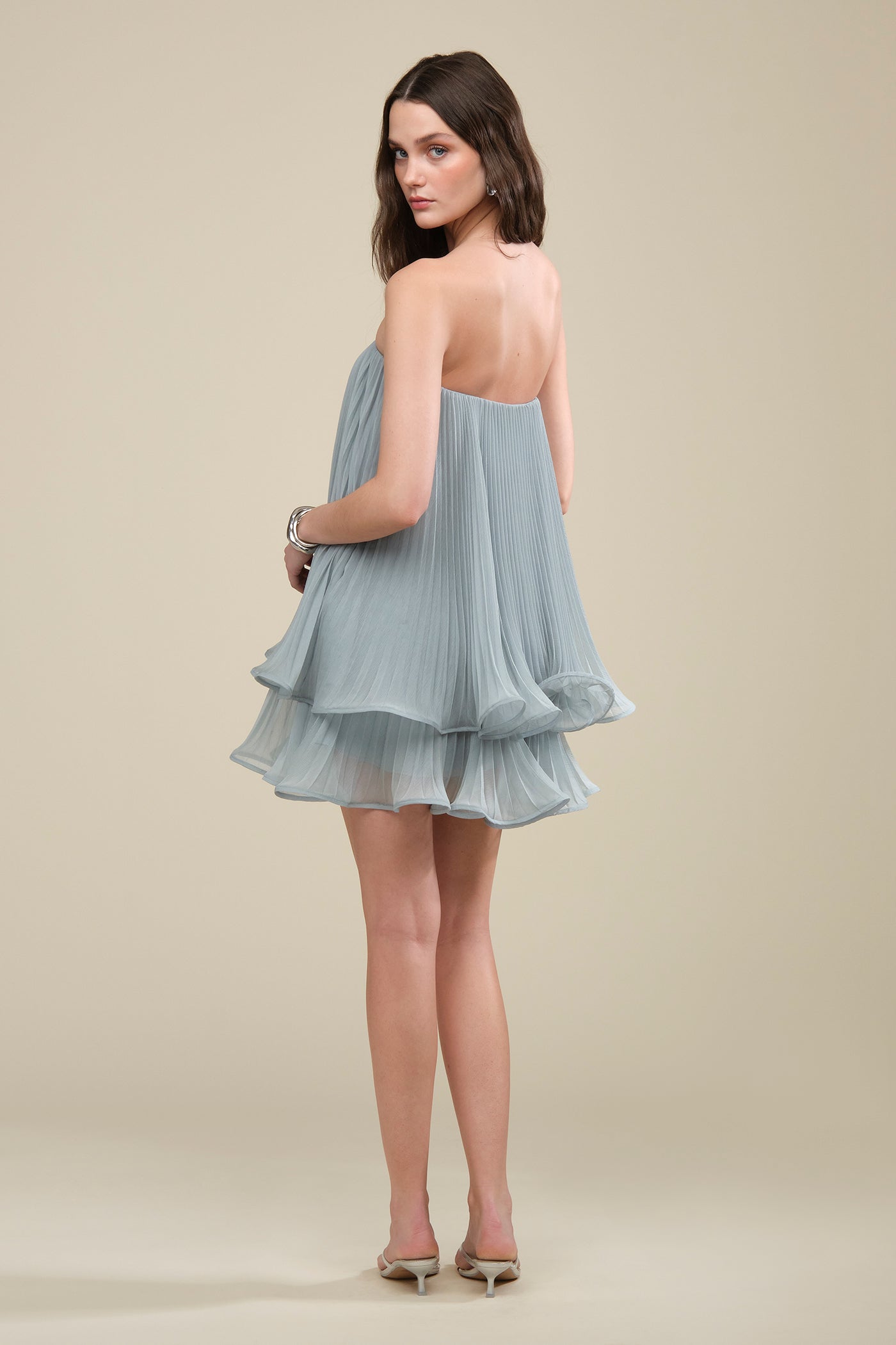 Dalia Pleated Baby Doll Dress