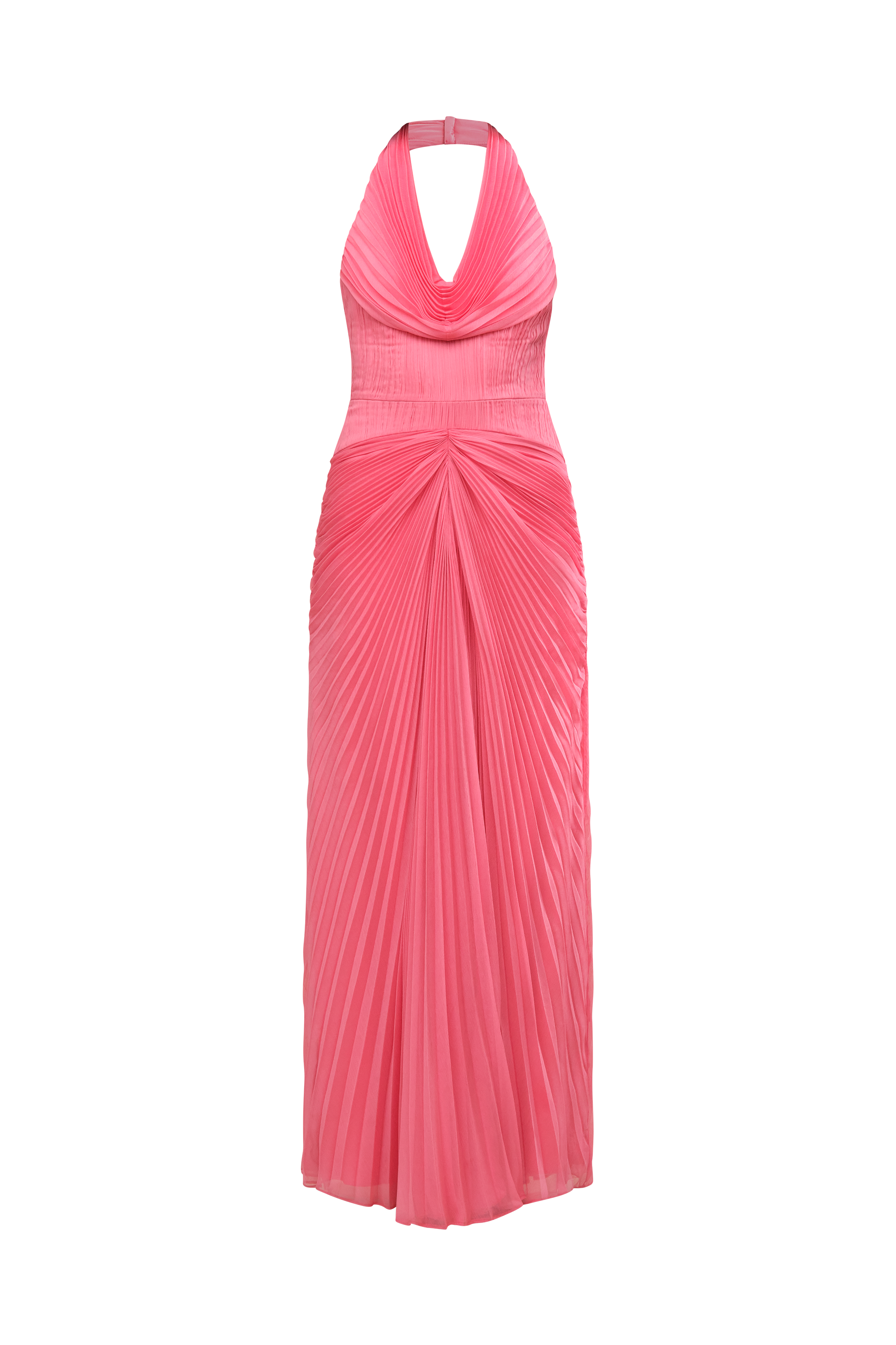 Enly Pleated Ruched Gown
