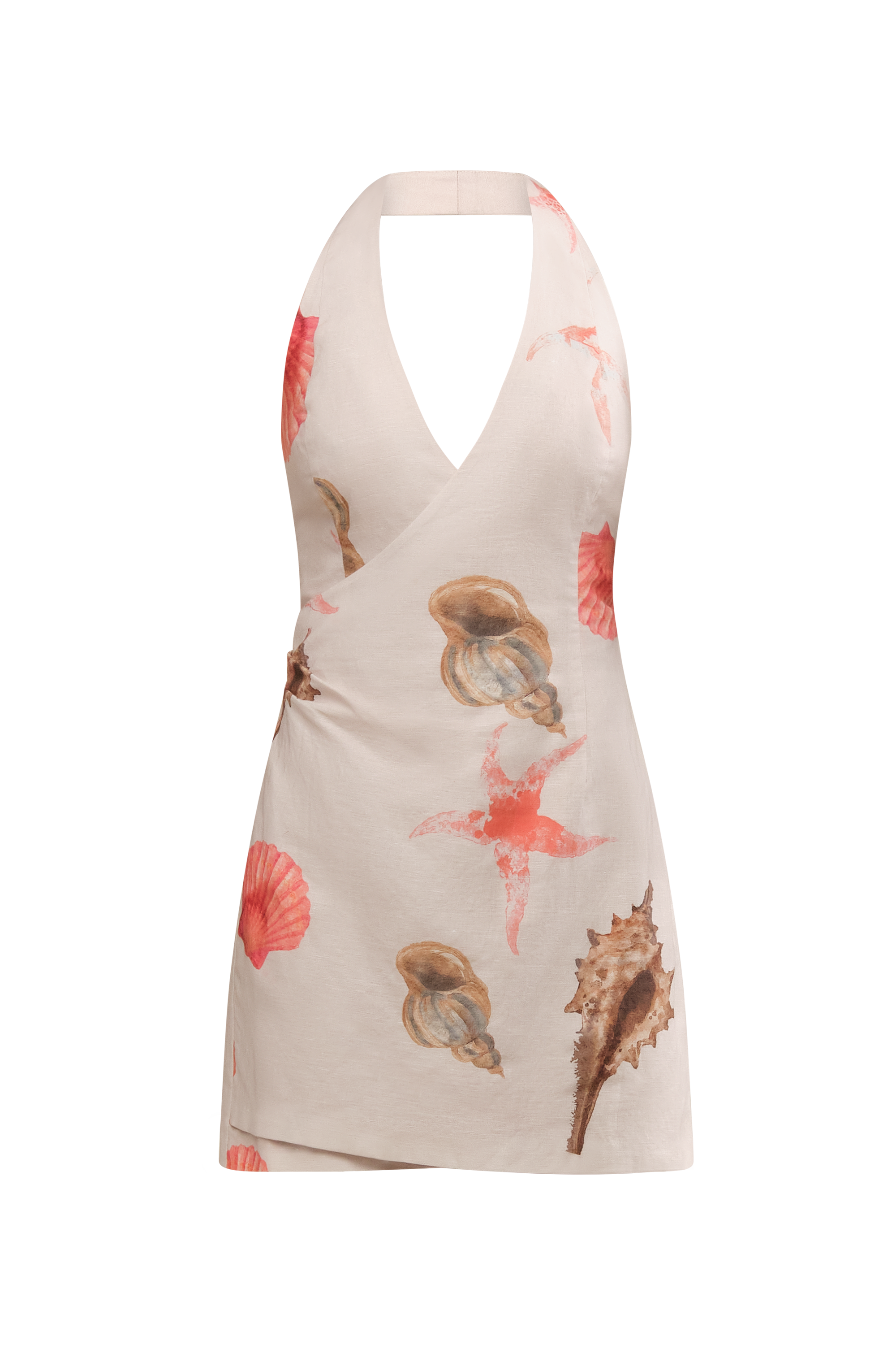 Quinley Halter Wrap Mini Dress