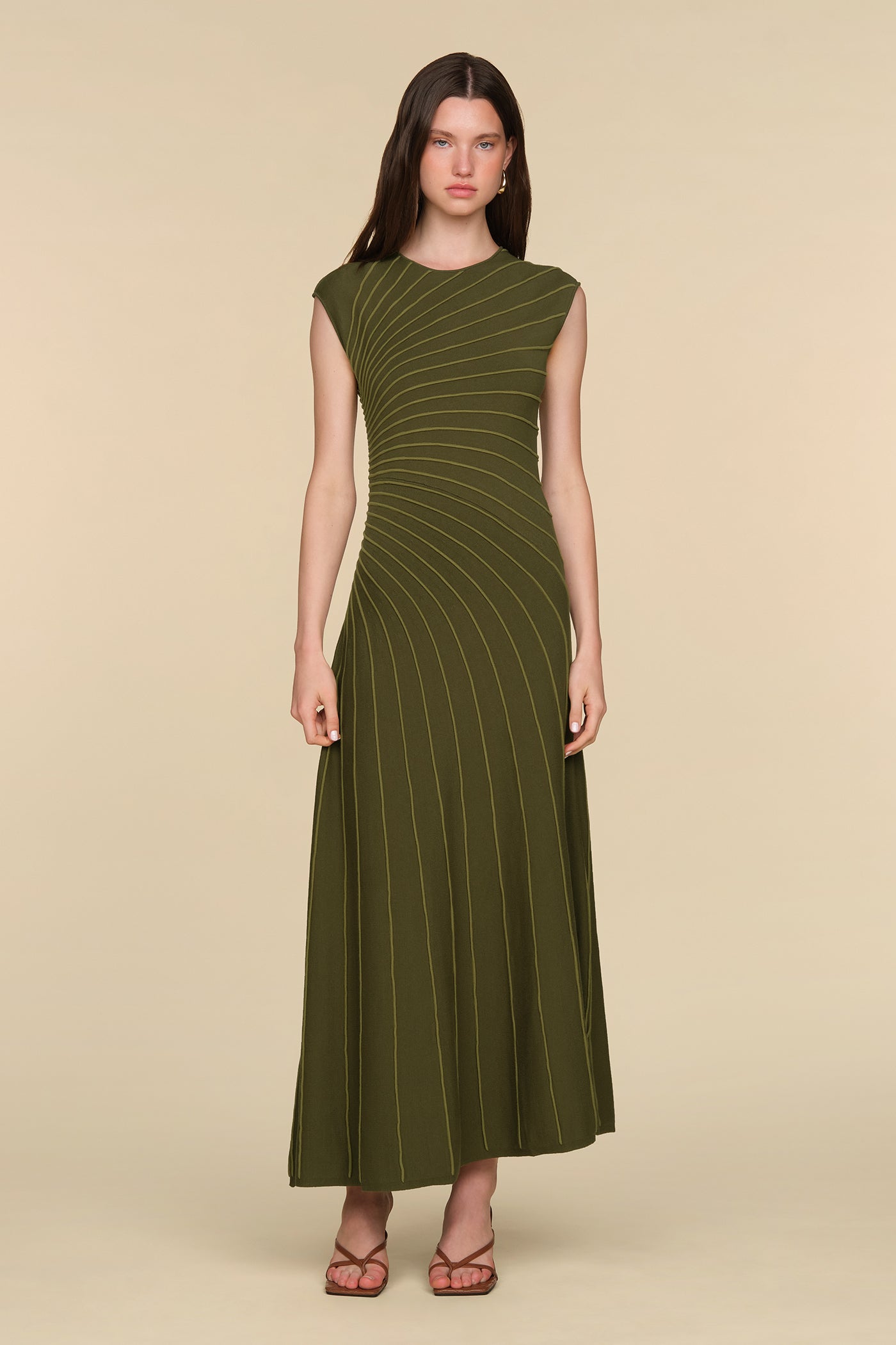 Freya Pleated Knit Dress