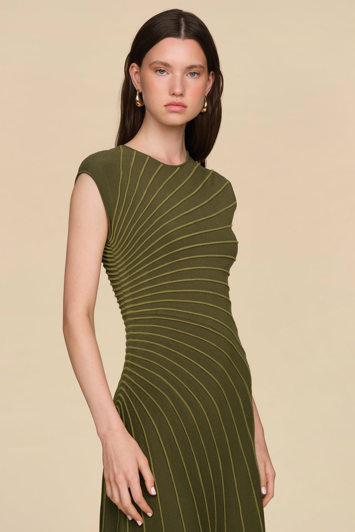 Freya Pleated Knit Dress