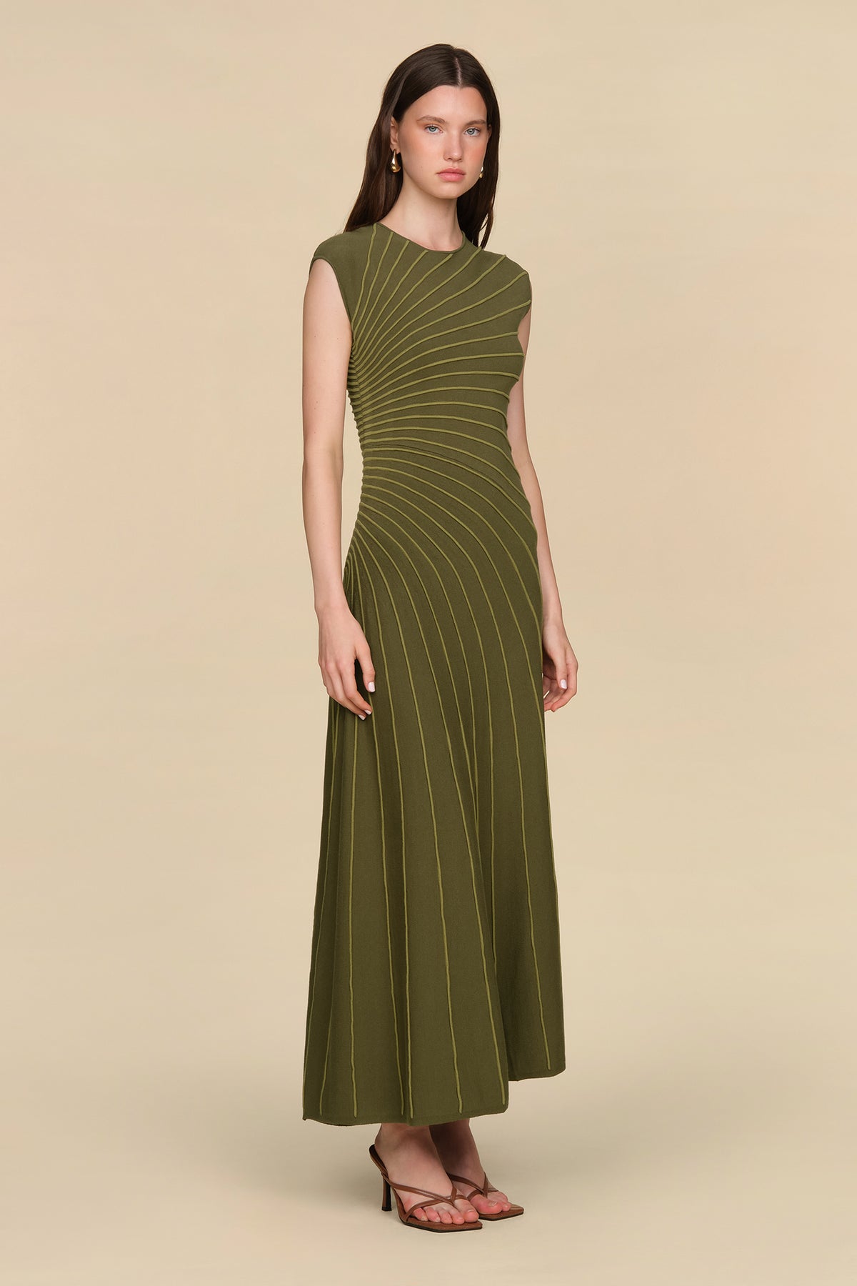 Freya Pleated Knit Dress