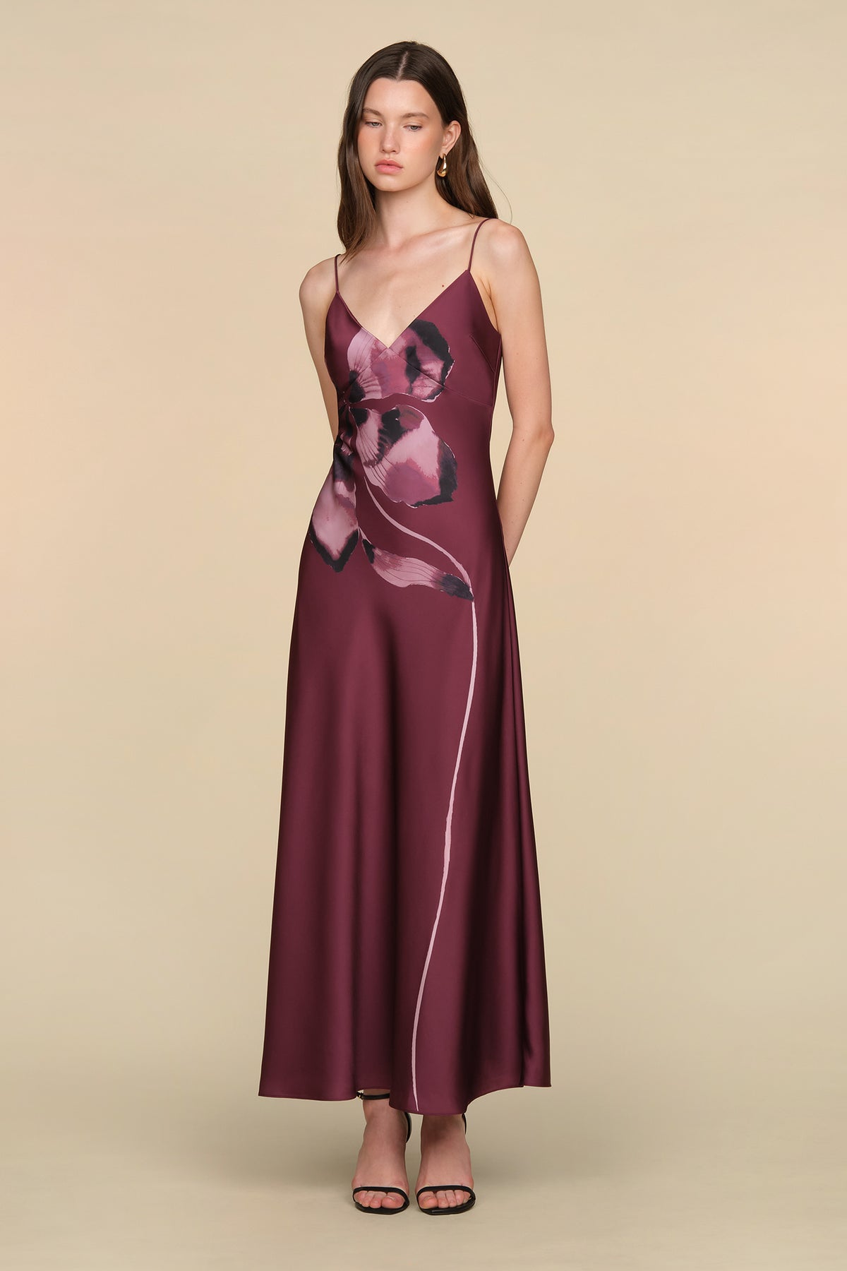 Coralee Printed Bias Dress