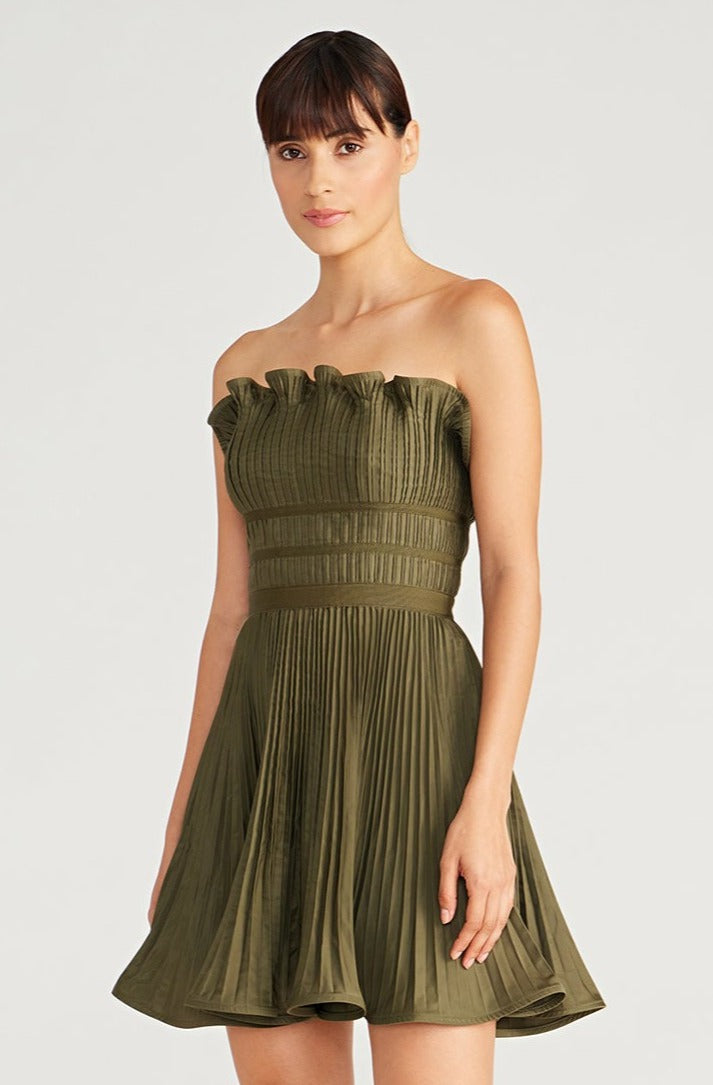 pleated strapless mini dress Cecilia