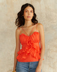 Sandie Pleated Shell Top