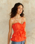Sandie Pleated Shell Top
