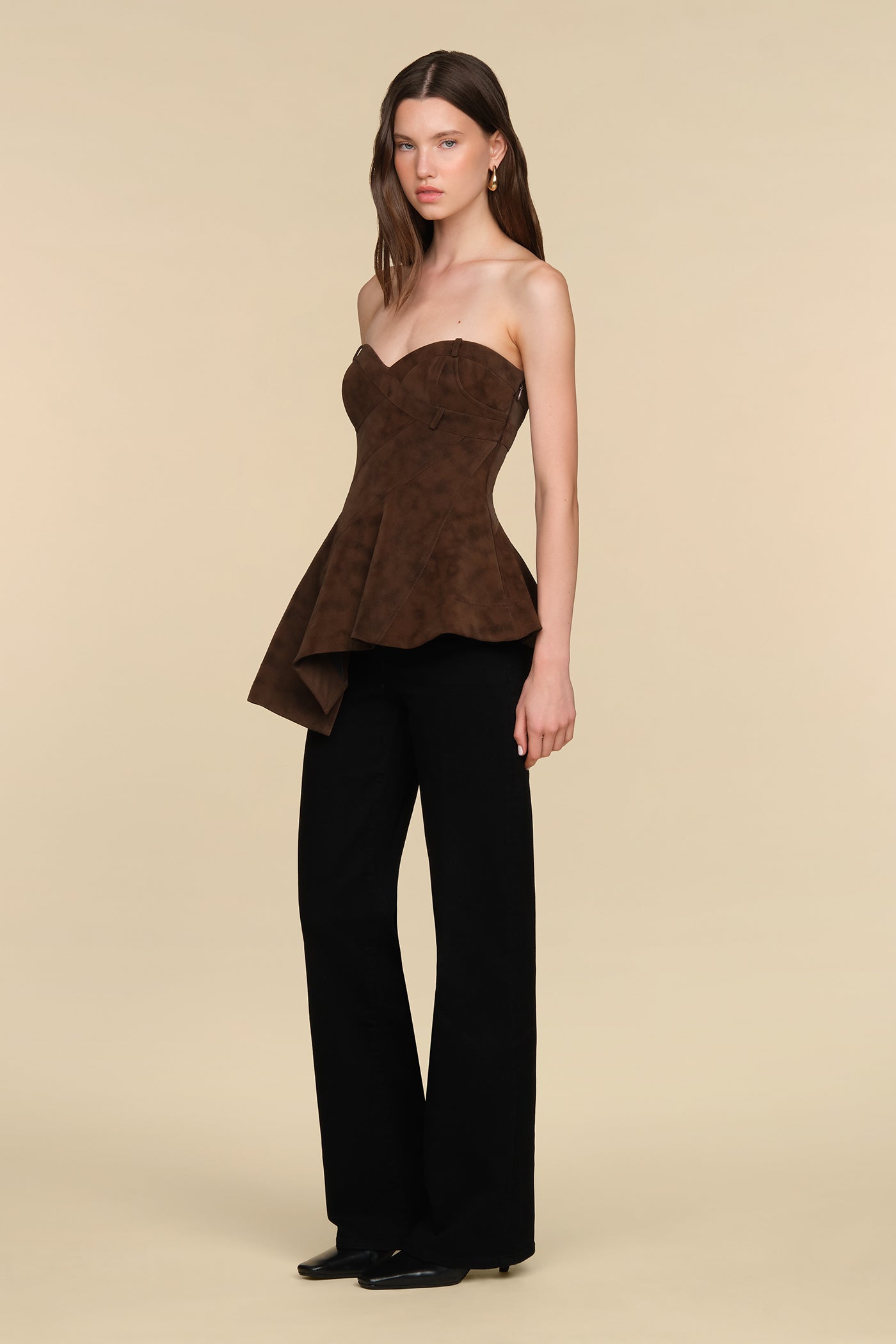 Augusta Bustier Peplum Top – AMUR