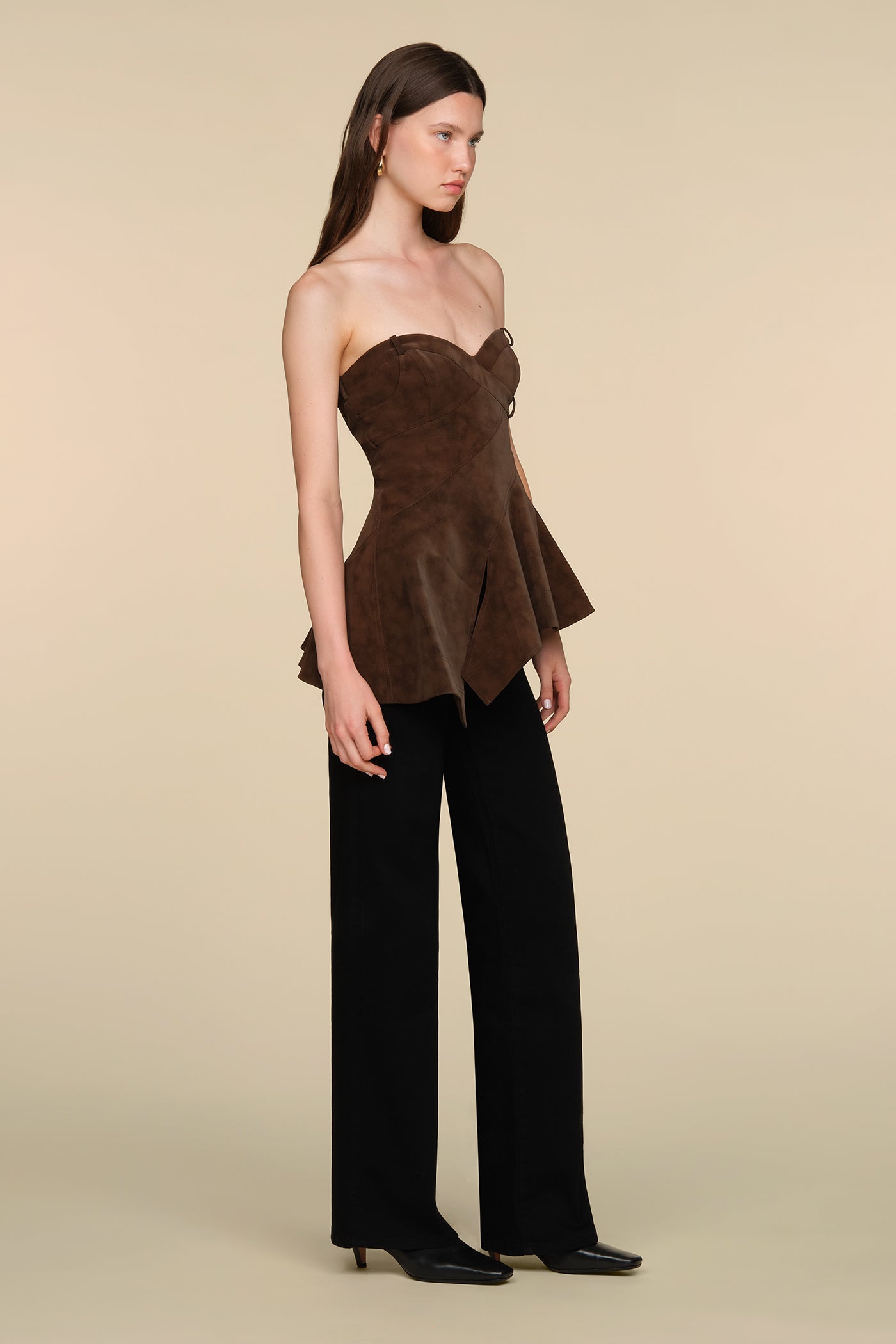 Augusta Bustier Peplum Top