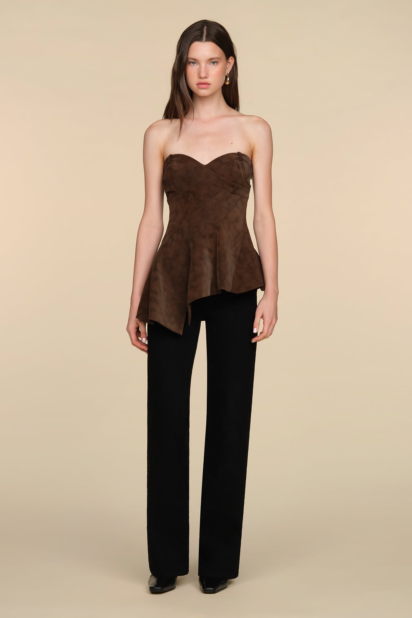 Augusta Bustier Peplum Top