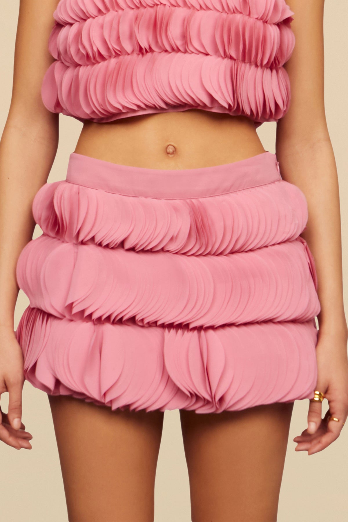 Jazzlyn Appliqué Fringe Skirt