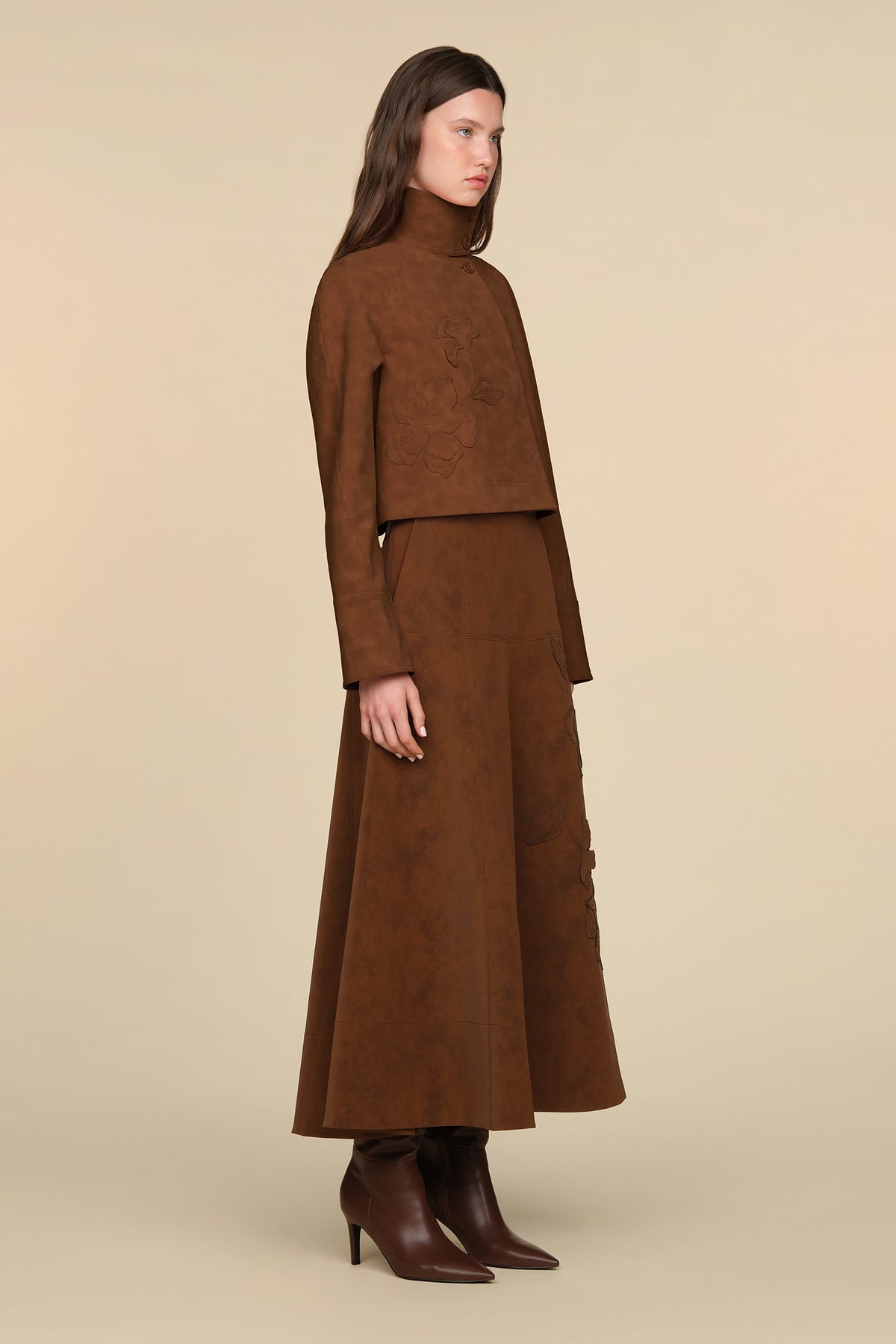 Kaia Embroidered Suede Jacket