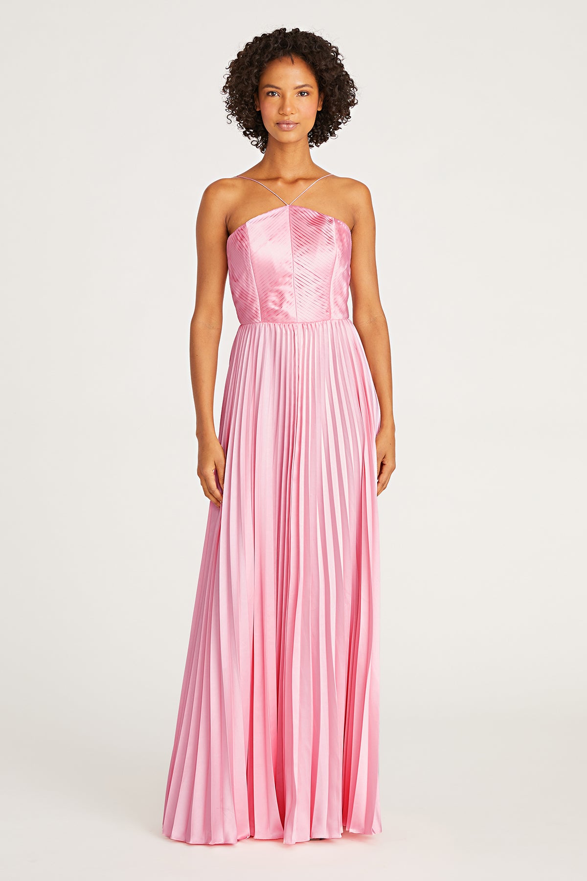 Anna Kosturova Silk Billowy Sleeve Midi Wrap Dress - Pink Seafoam Medium / Pink Seafoam