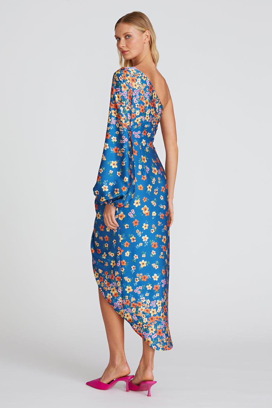 Atara One Shoulder Floral Dress