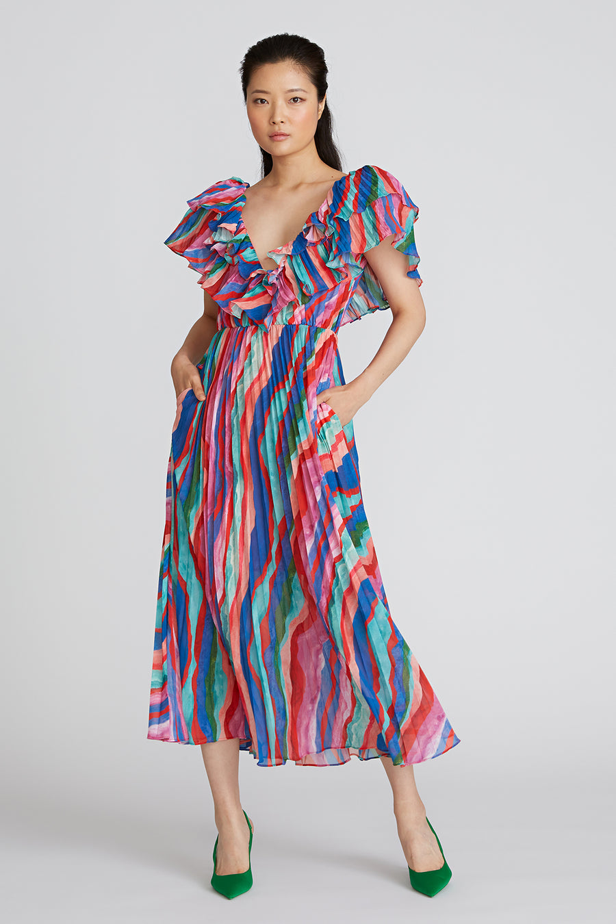 Luisa Pleated Dress