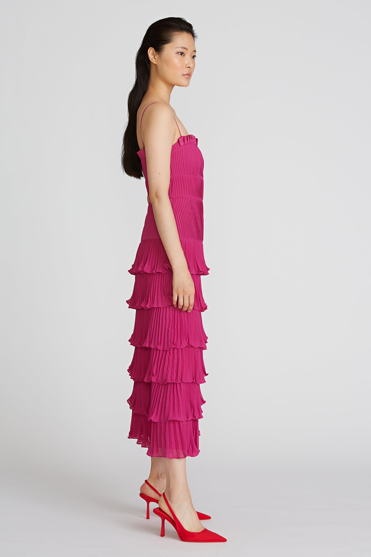 Amur ruffled viola hot sale dress