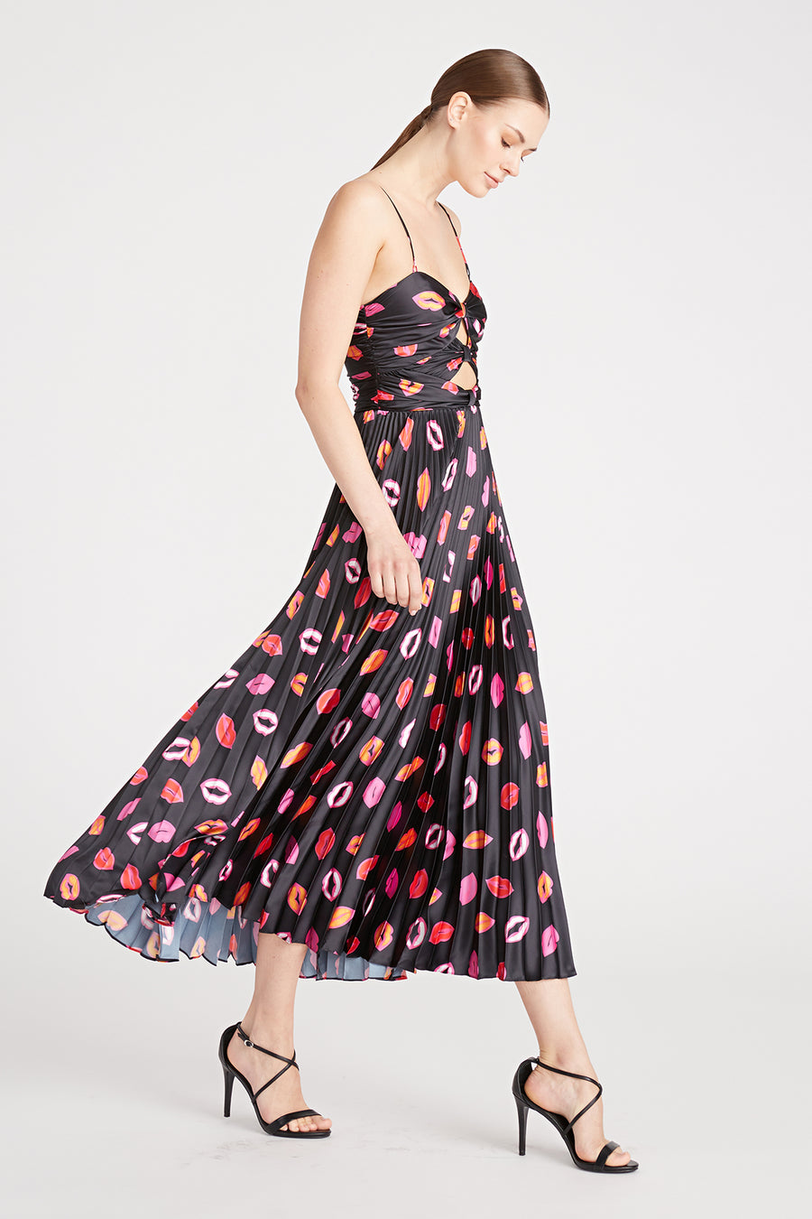 Afra Pleated Midi Dress